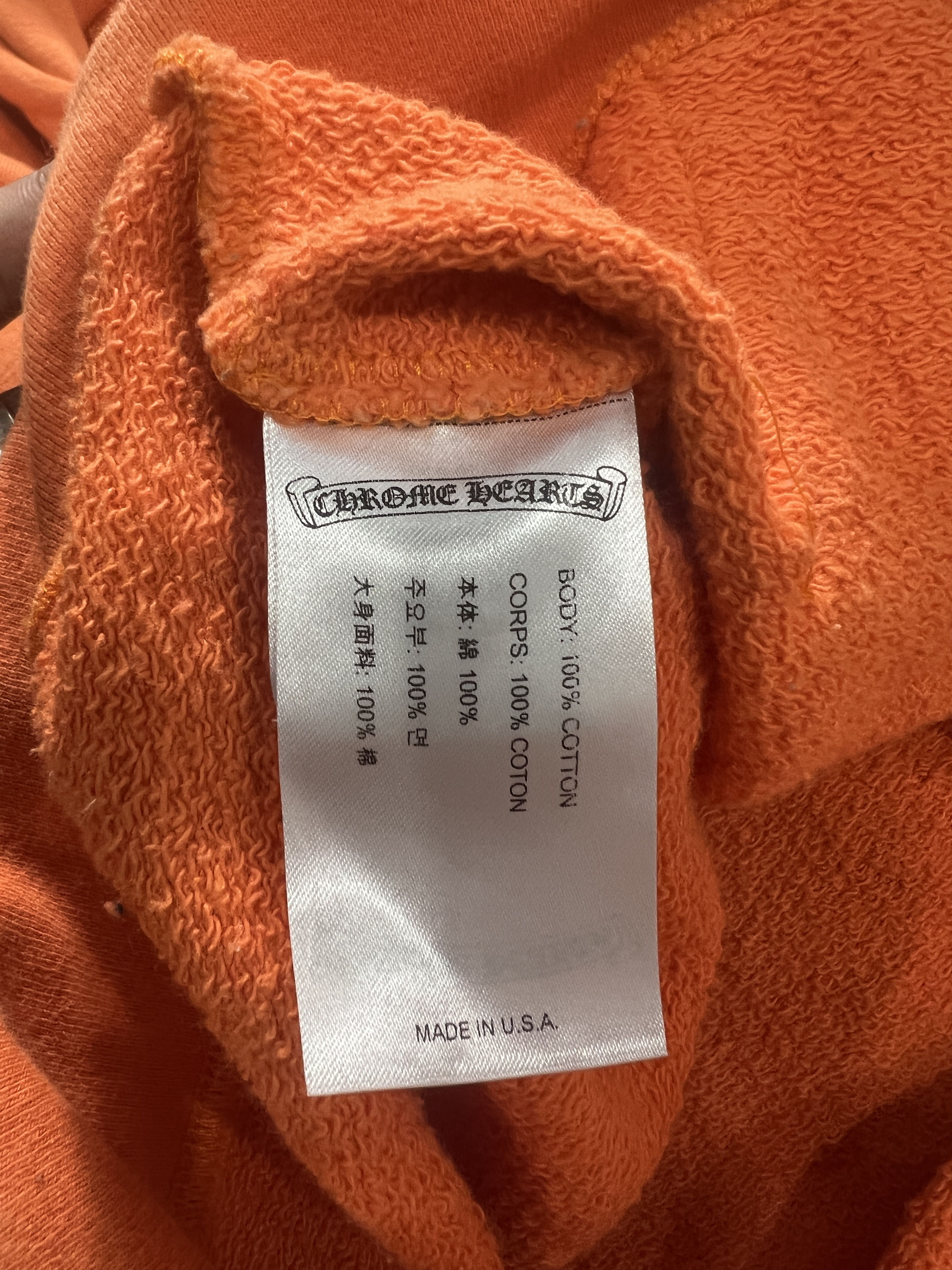 Chrome Hearts Chrome Hearts Dagger Crest Orange Hoodie USA Medium Size US M / EU 48-50 / 2 - 10 Thumbnail