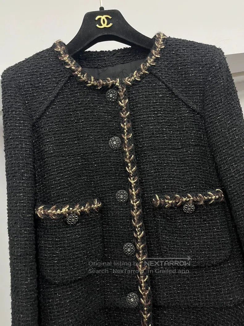 Chanel Chanel Forest Series Black Gold Dress Coat. Size US S / EU 44-46 / 1 - 2 Thumbnail