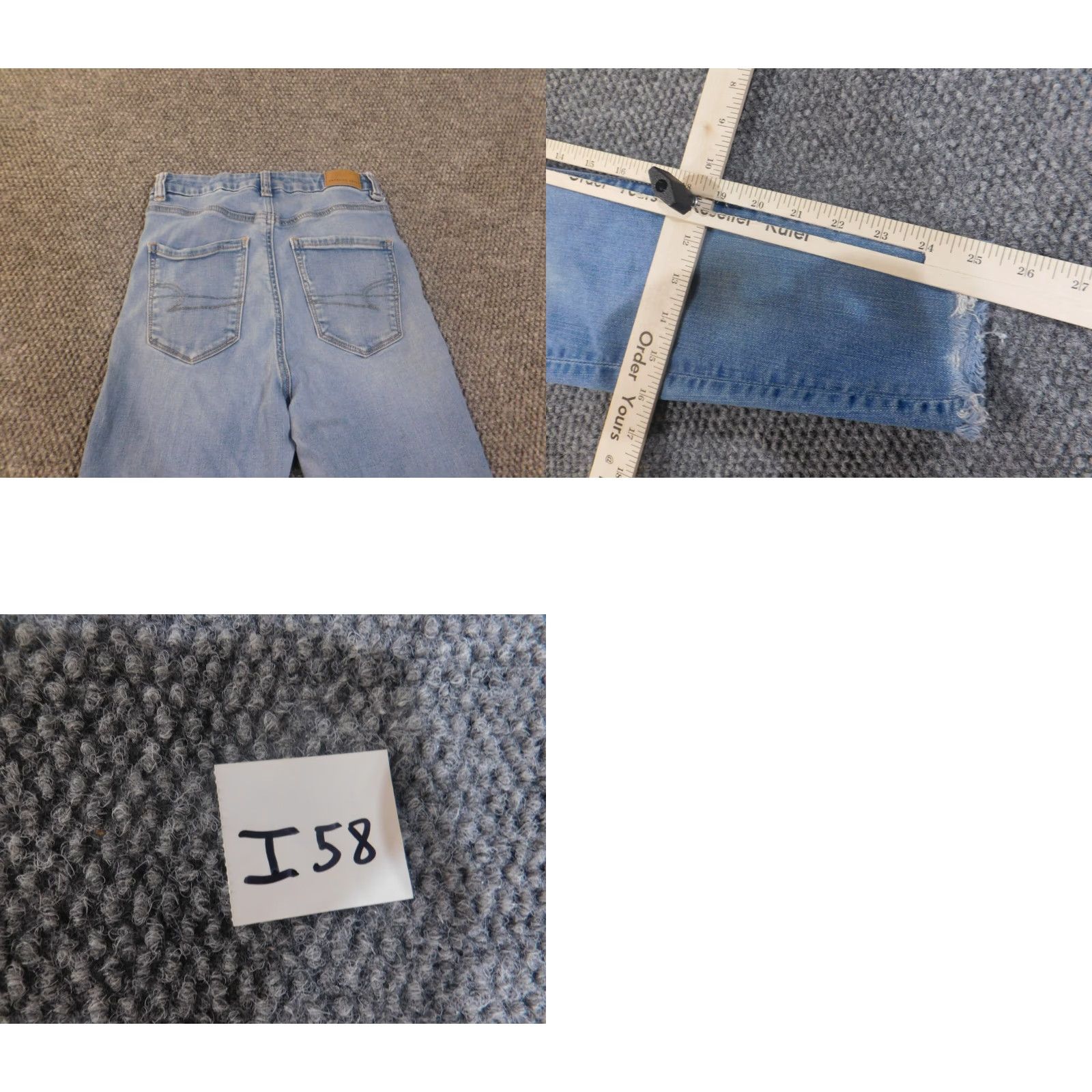 American Eagle Outfitters American Eagle Jeans Womens size 4 Jegging Denim Stretch Straight Rise Mid Regular Distressed Zipper Dark Blue Size 27" / US 4 / IT 40 - 8 Thumbnail