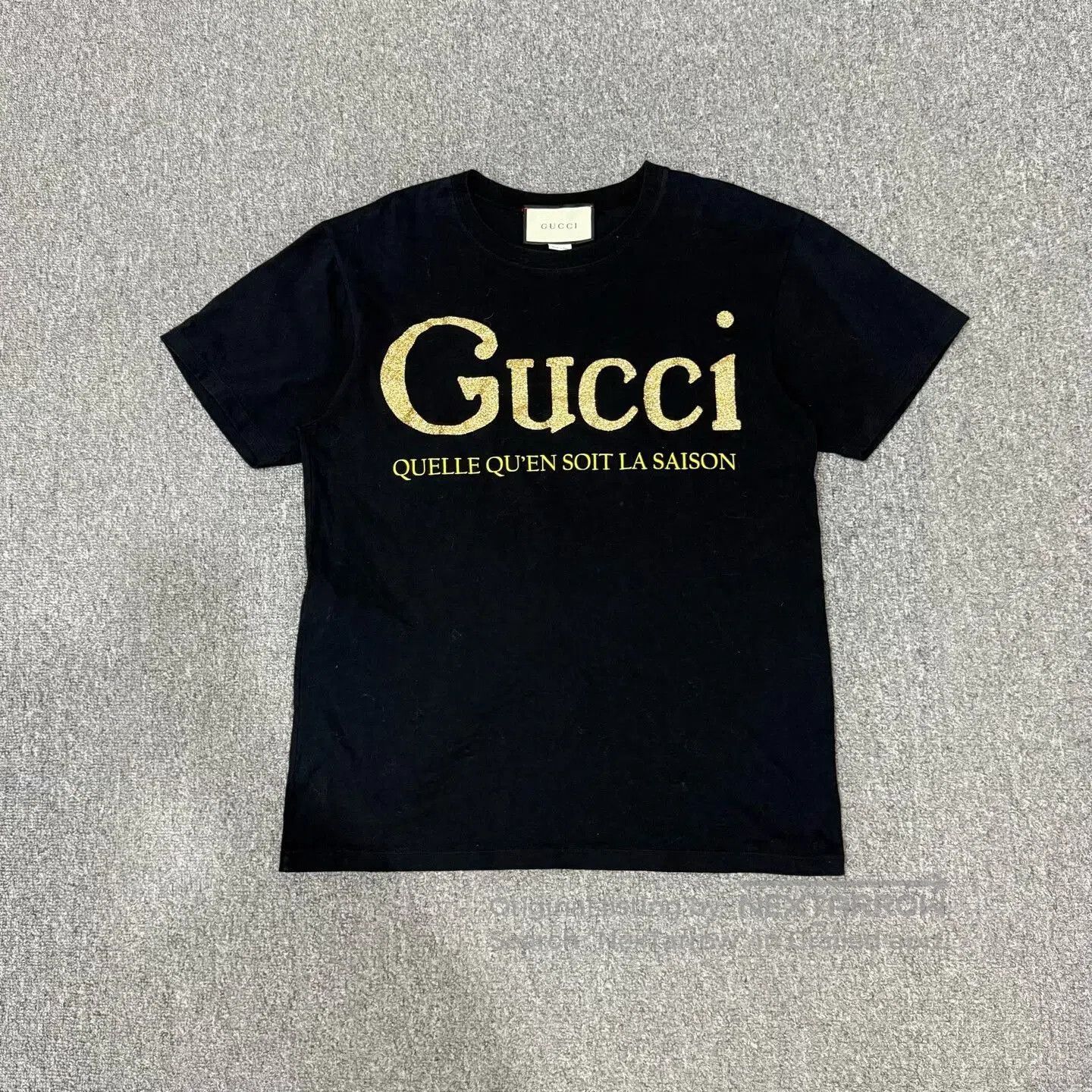 Gucci Gold Logo Short Sleeve T-Shirt XS.
