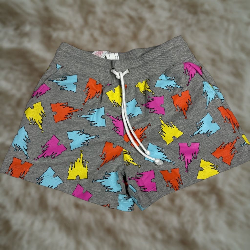 Disney Disney Sweat Shorts Gray Multicolor Drawstring Women S Pull On Size 28" / US 6 / IT 42 - 1 Thumbnail