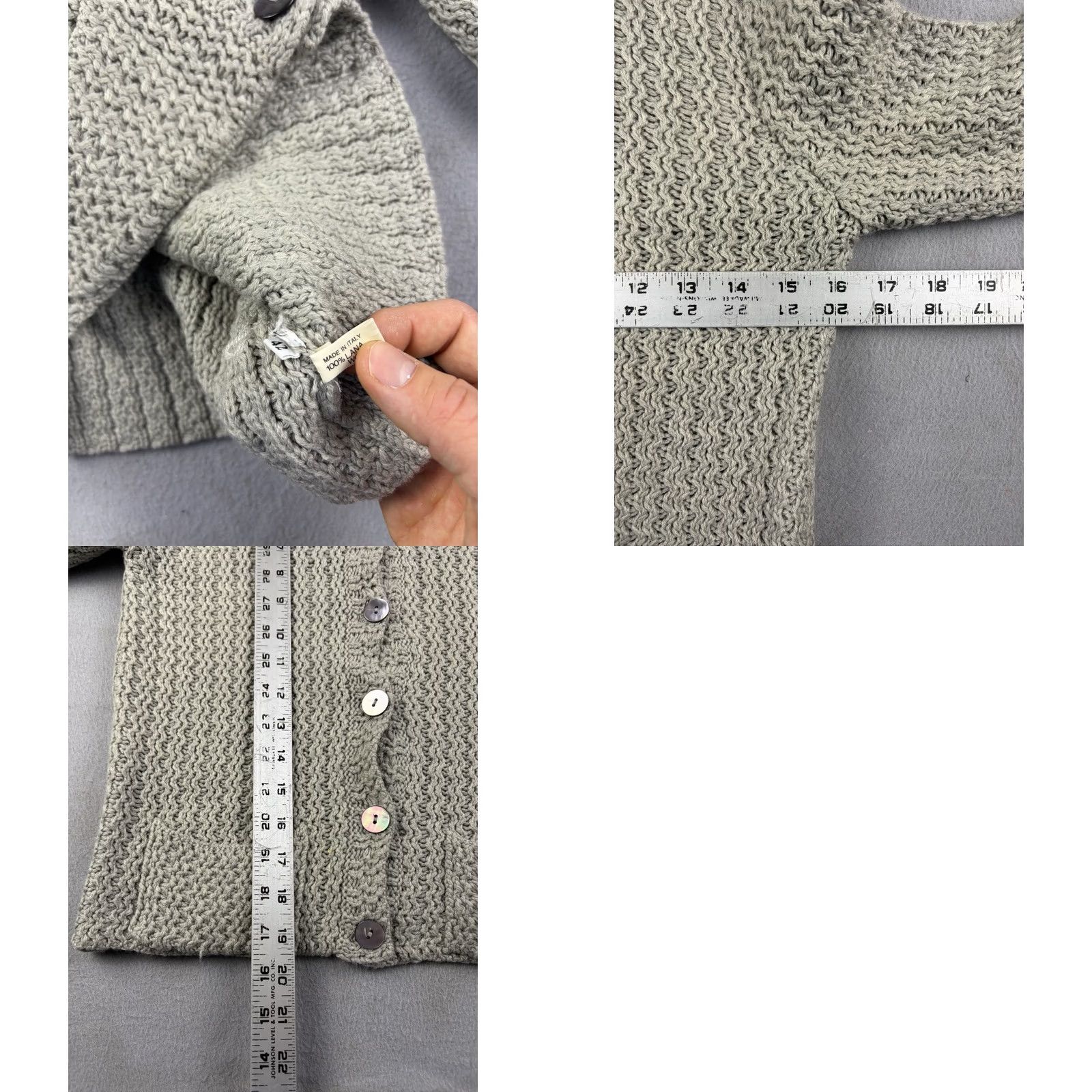Zanone Zanone Cardigan Women’s Size S Gray Wool Button Up Knit Collar Designer Sweater Long Sleeve Regular Size S / US 4 / IT 40 - 8 Thumbnail