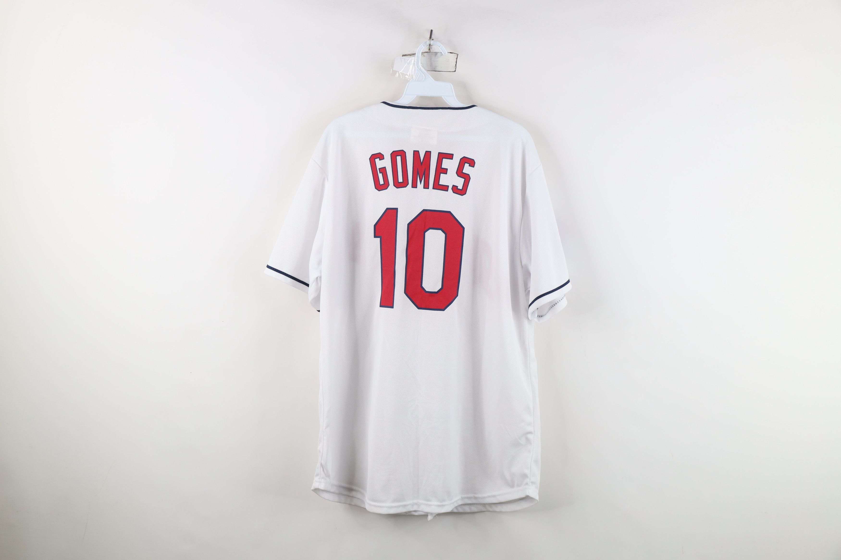 Vintage Y2K Yan Gomes Cleveland Indians Baseball Jersey White #10 Size US XL / EU 56 / 4 - 10 Thumbnail