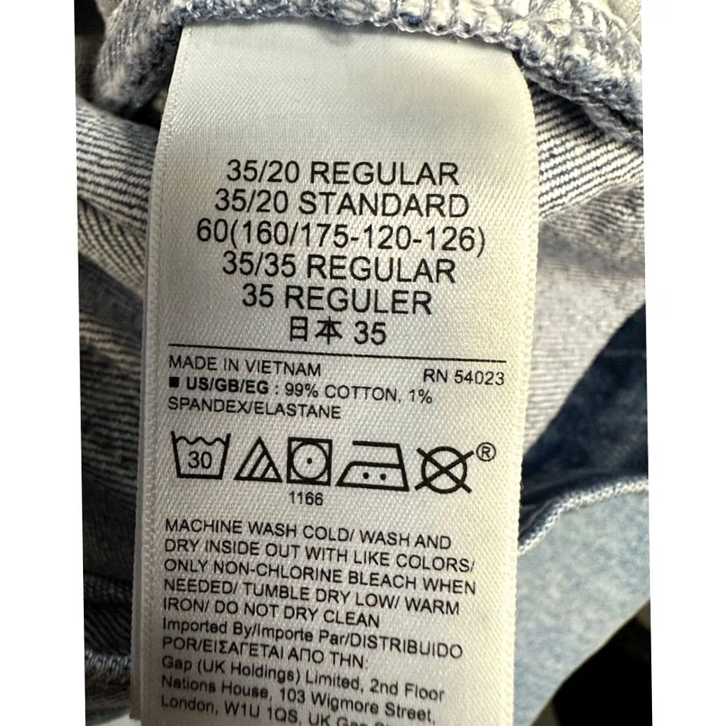 Gap Gap Jeans Womens 35X20 Regular Blue Distressed Cheeky Straight Sky High-Rise NEW Size 24" / US 00 / IT 34 - 4 Thumbnail