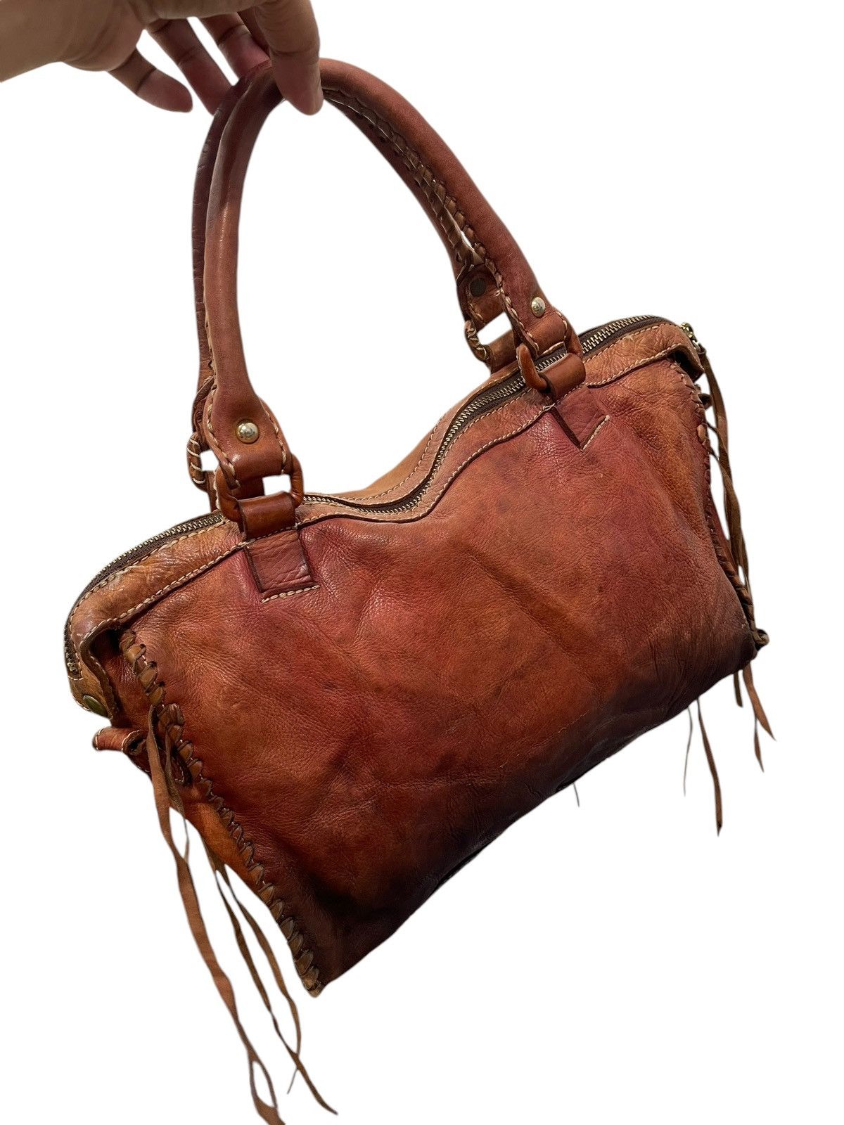 Japanese Brand Full Leather Robita Japan Tote Bag 5🟩 Size ONE SIZE - 3 Thumbnail