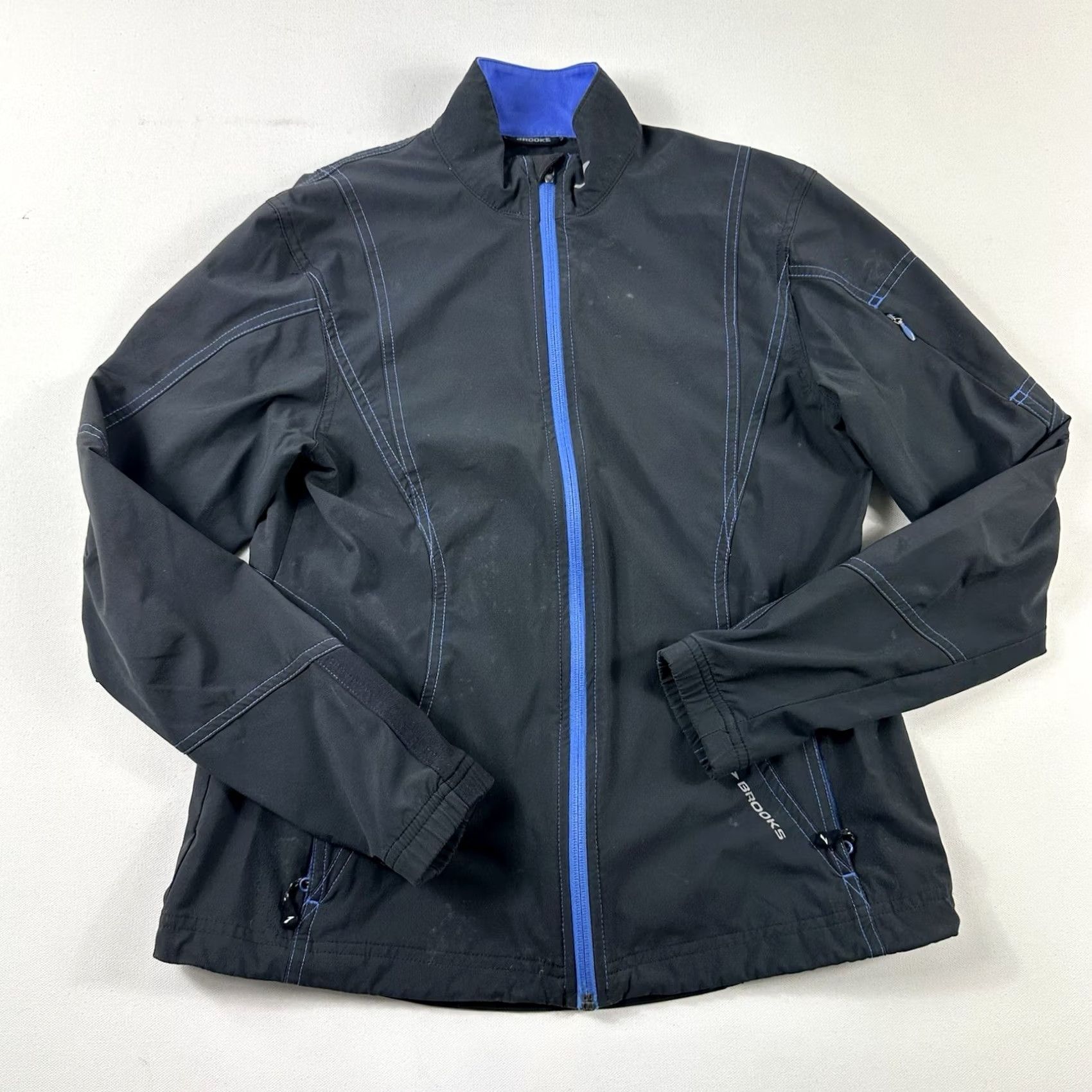 Brooks Brooks Jacket Women S Black Full Zip Lightweight Training Gym Work Out Running & Jogging Windbreaker Athletic Activewear Jersey? Size S / US 4 / IT 40 - 2 Thumbnail