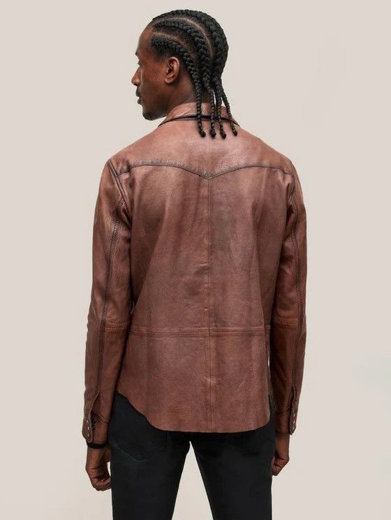 John Varvatos Mason Leather Shirt Jacket. 52 Size US L / EU 52-54 / 3 - 2 Thumbnail