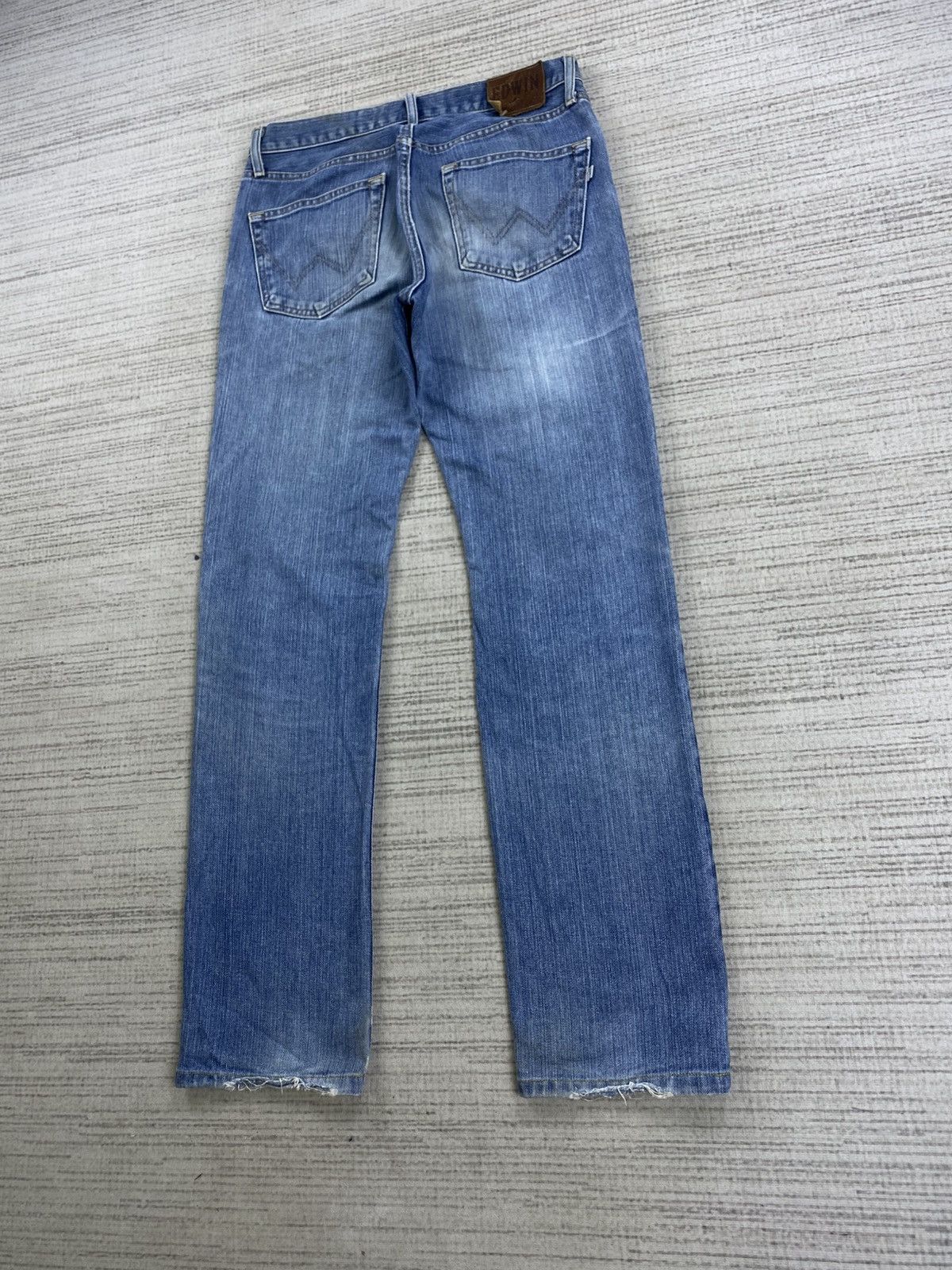 Edwin × Vintage Vintage Edwin 402 Japan Distressed Blue Denim Pants Size US 32 / EU 48 - 6 Thumbnail