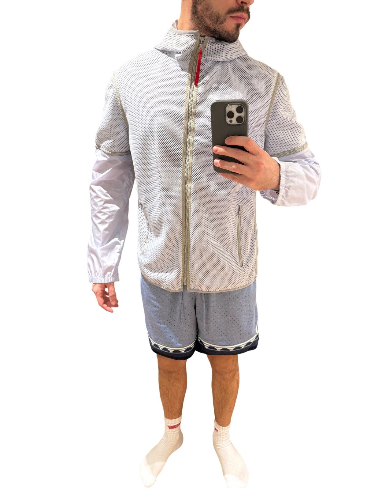 Prada PRADA NYLON MESH TECH JACKET 2000 - 48IT Size US M / EU 48-50 / 2 - 6 Thumbnail