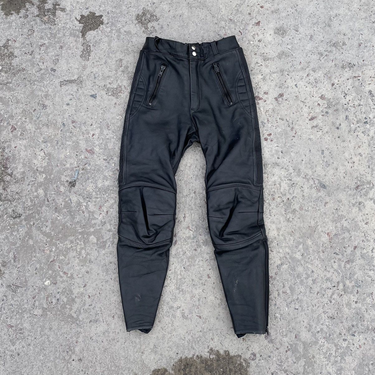 Other Vintage Moto Leather Pants Size 48 Y2K 90s USA Japanese Size US 29 - 1 Thumbnail