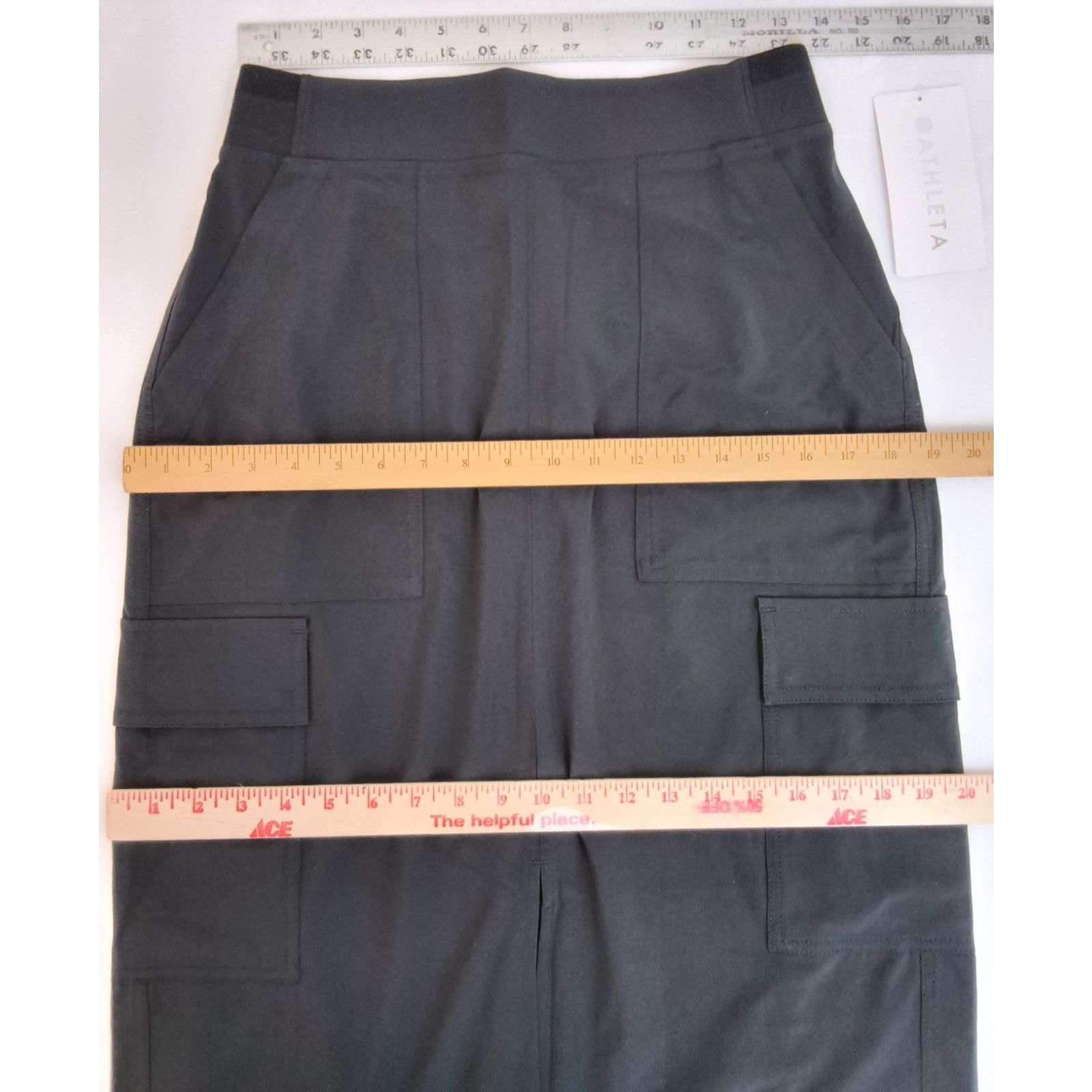 Athleta Athleta Brooklyn Heights Cargo Skirt Women's 4 Black NWT Size 27" / US 4 / IT 40 - 13 Thumbnail