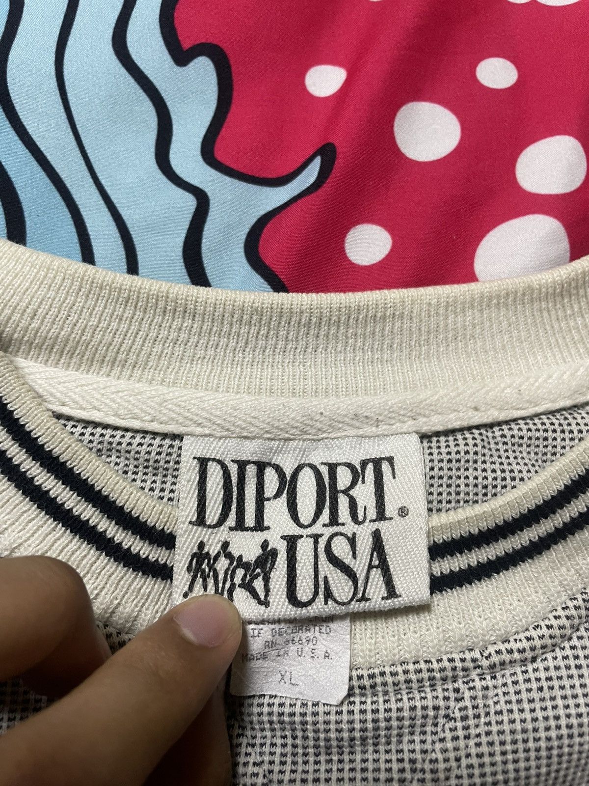 Vintage VINTAGE 90s Diport USA "Simplicity" Knit Sweatshirt Size US XL / EU 56 / 4 - 3 Thumbnail