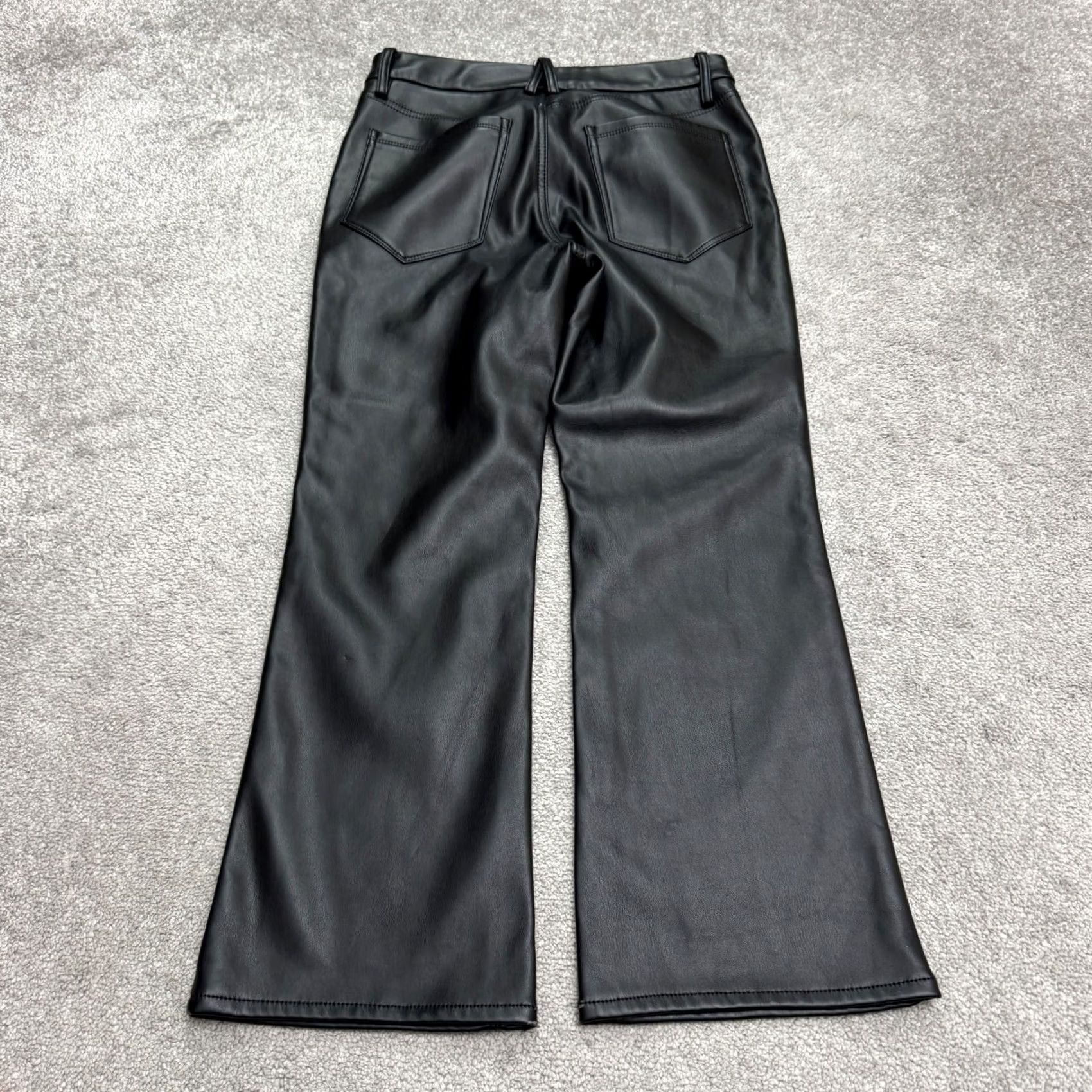Good American Good American Women Black Bootcut Ankle Trouser Pants 8 High Rise Size 30" / US 8 / IT 44 - 2 Thumbnail