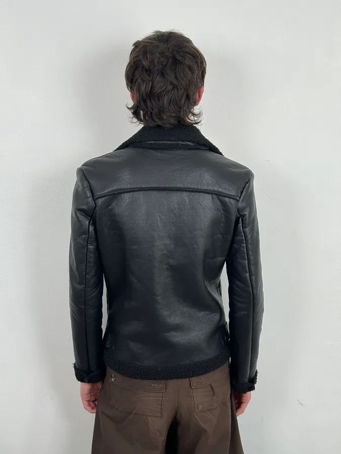 Daniele Alessandrini 2000s Daniele Alessandrini Black Leather Shearling Jacket Size US S / EU 44-46 / 1 - 3 Thumbnail