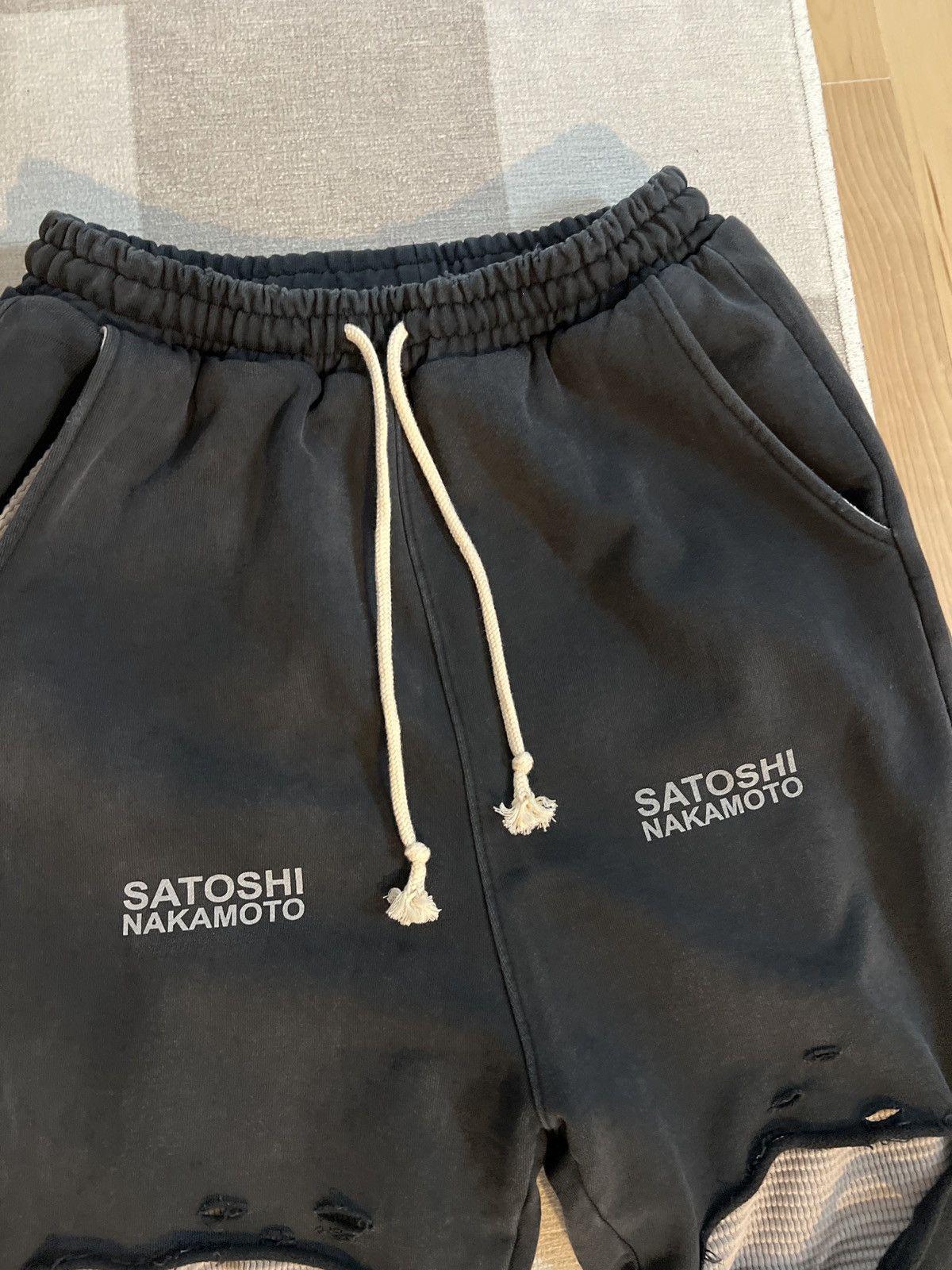 Satoshi Nakamoto Satoshi nakamoto holy ghost layered sweatpants washed black Size US 32 / EU 48 - 4 Thumbnail