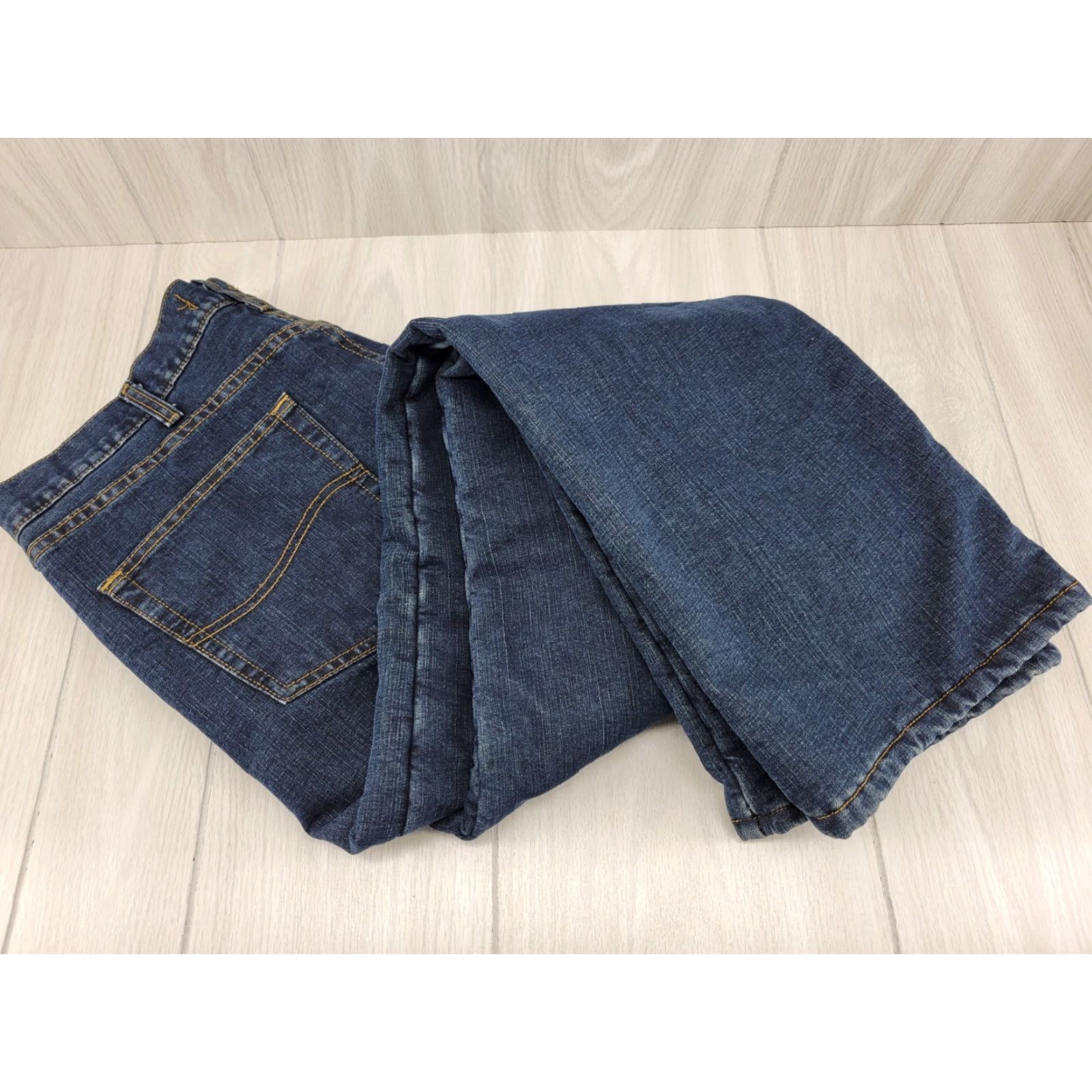 Lee Lee Relaxed Fit Fleece Lined Winter Jeans Mens 40x32 Dark Wash Cotton Blend Size US 40 / EU 56 - 4 Thumbnail