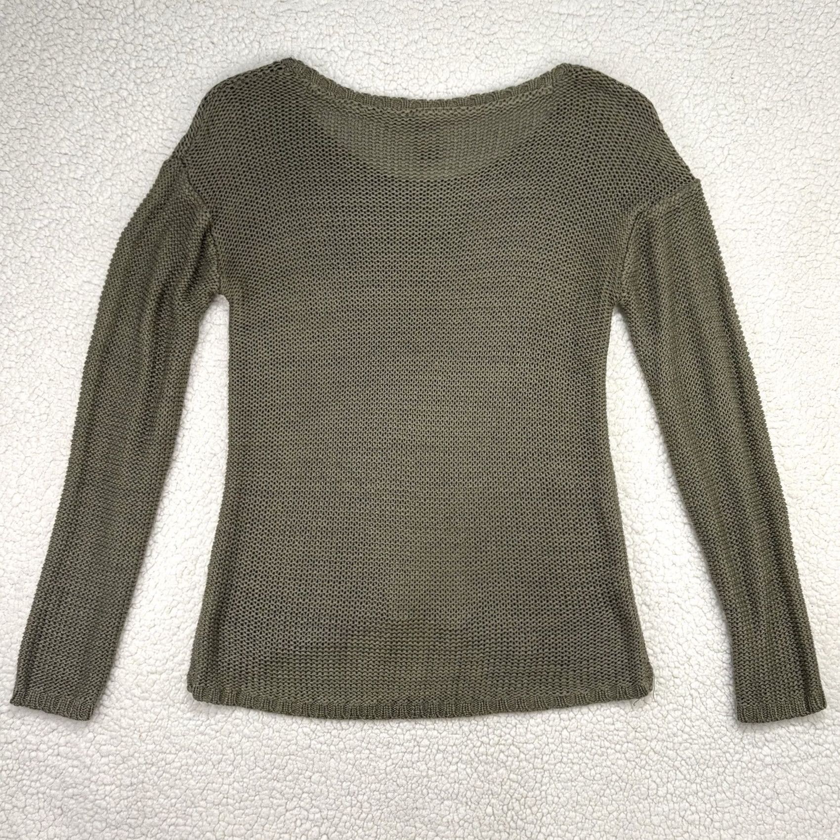 Olive Quinn Womens Knit Sweater Zipper Details Olive Green Round Neck L Regular Size L / US 10 / IT 46 - 5 Thumbnail