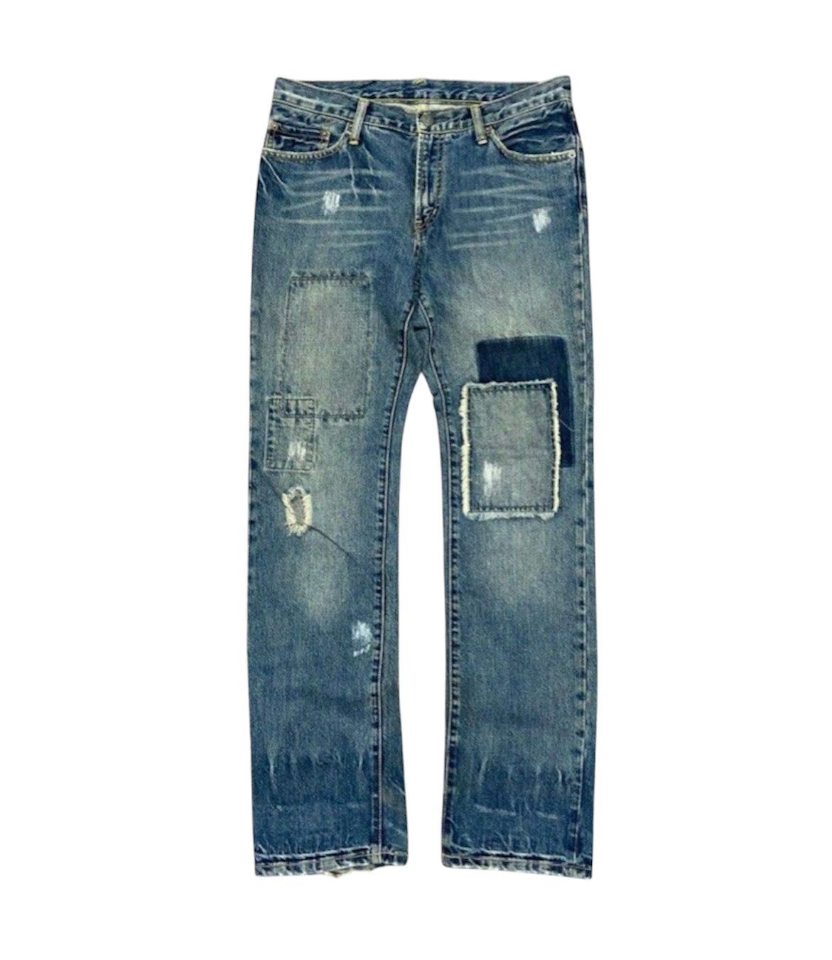 PPFM PPFM Patchwork Distressed Dinim Pant Slim Fit Size US 30 / EU 46 - 1 Thumbnail