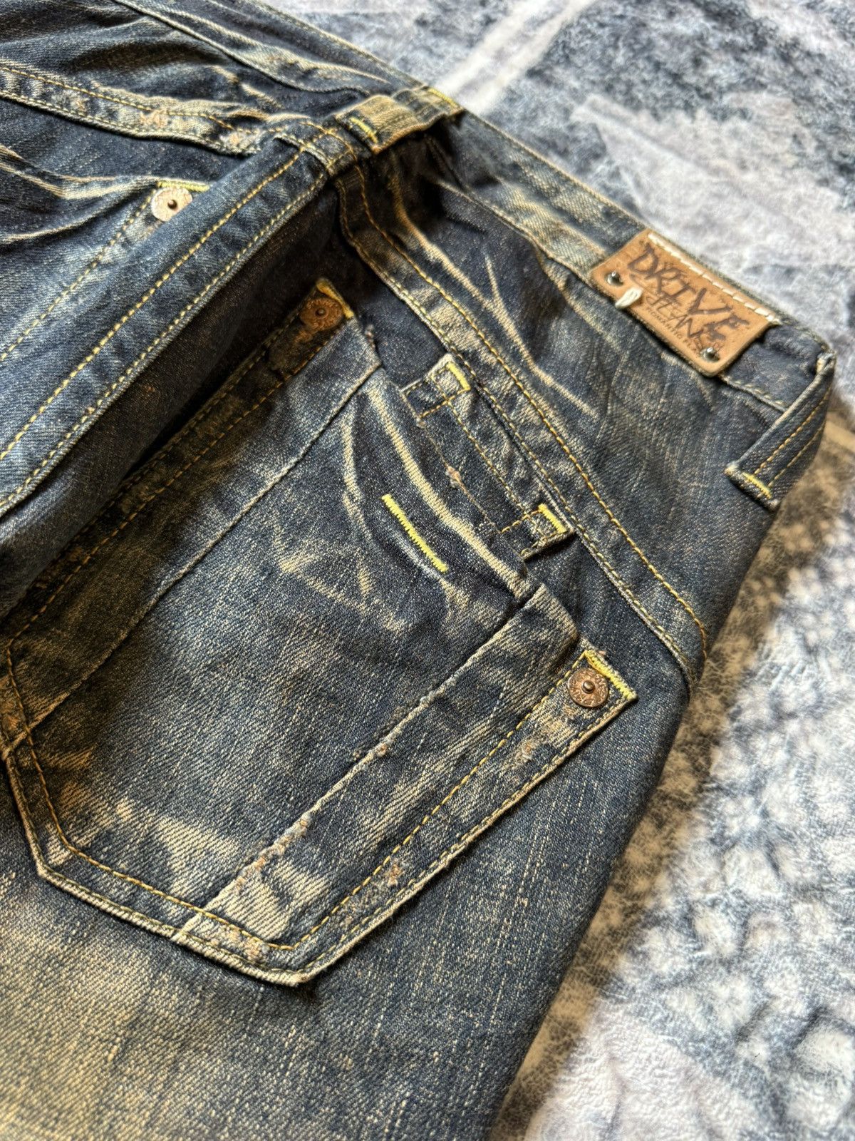 GOSTAR DE FUGA × Hysteric Glamour × Japanese Brand Drive Jeans Japan Mud Wash Low Rise Flared Jeans Size US 26 / EU 42 - 20 Thumbnail