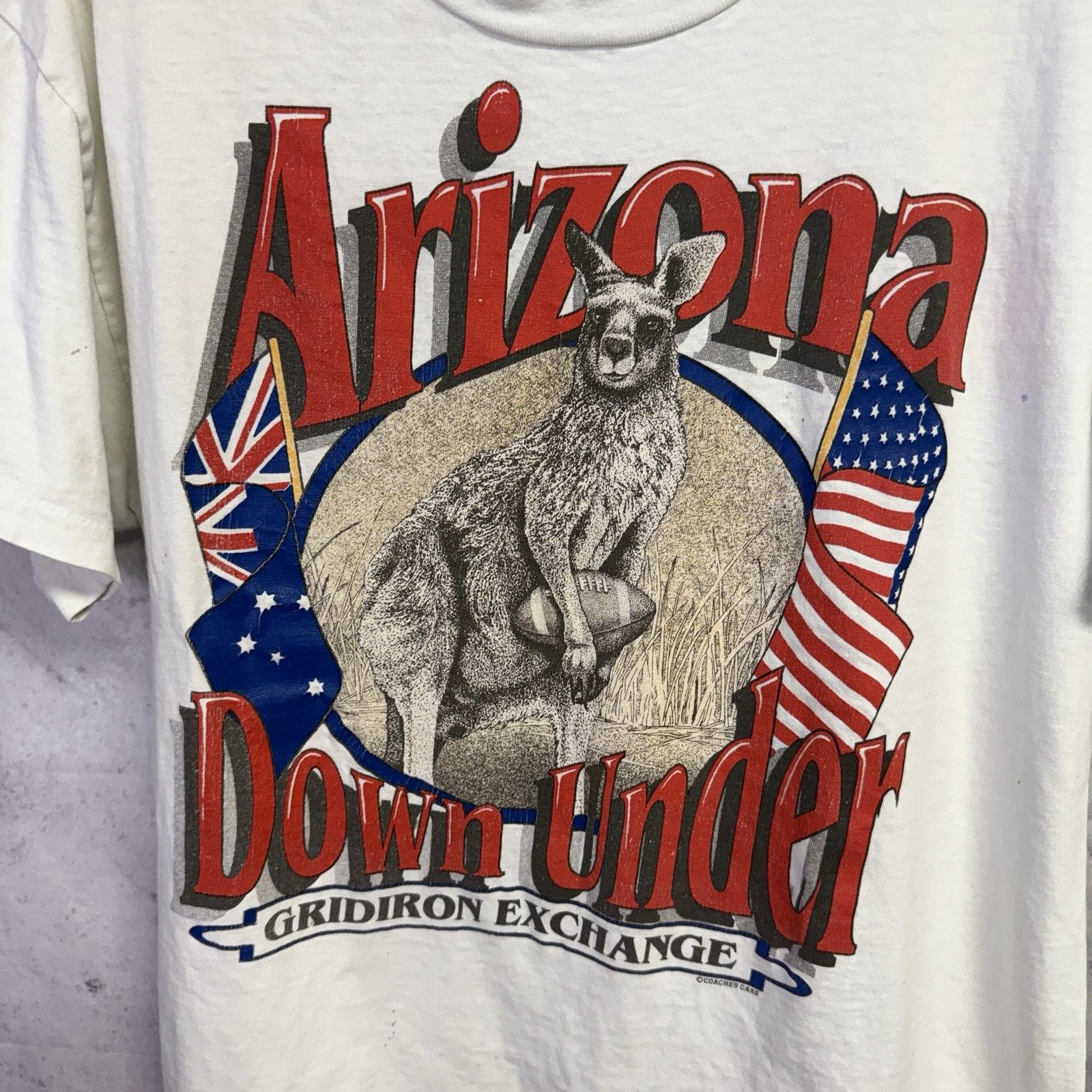 Vintage Vintage 90s Arizona Down Under T Shirt Mens Large White Fo Size US L / EU 52-54 / 3 - 4 Thumbnail
