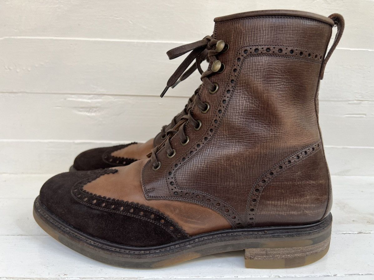 Salvatore Ferragamo Salvatore Ferragamo Lavorazione Tramezza Brown Boots Size US 8.5 / EU 41-42 - 4 Thumbnail