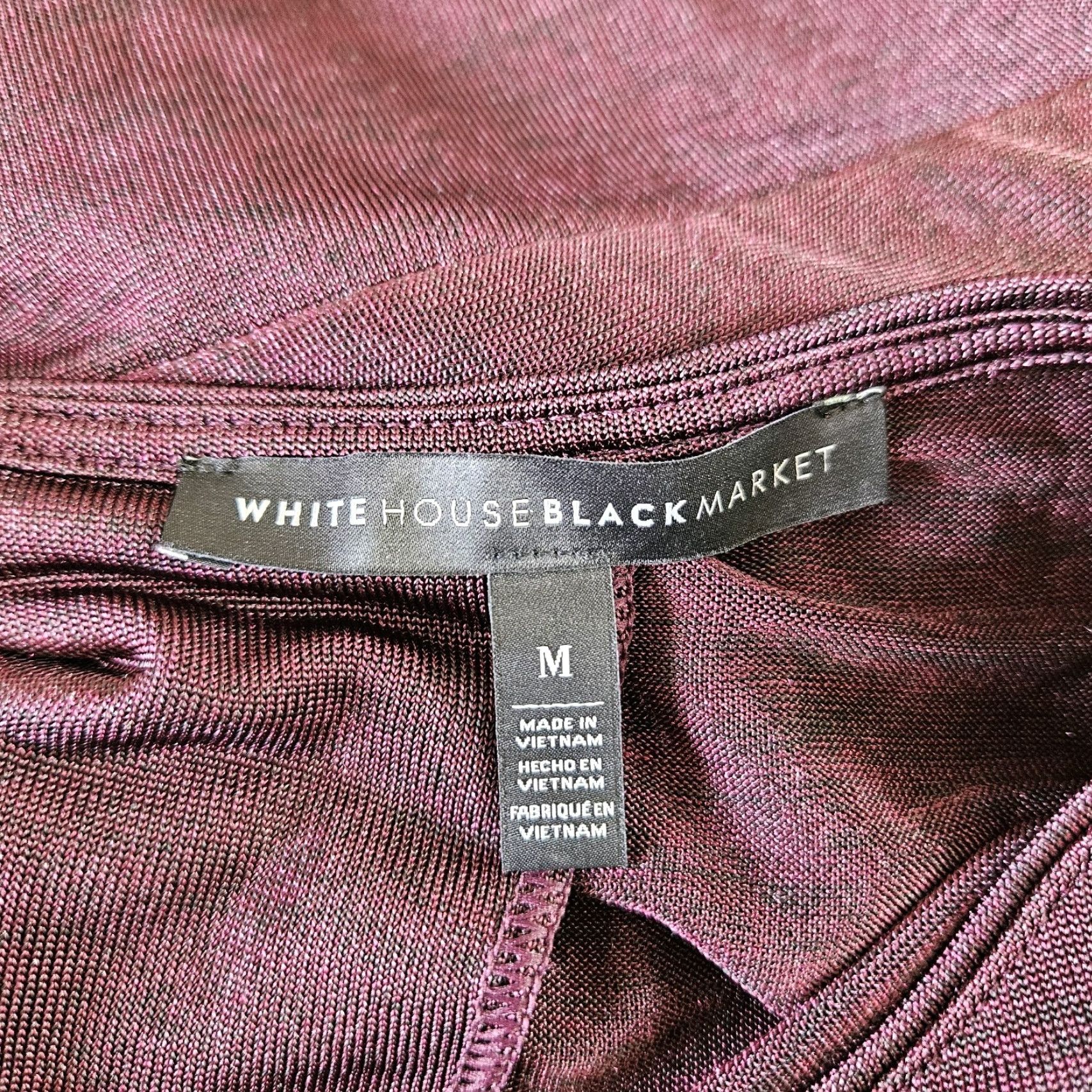 White House Black Market White House Black Market Burgundy Womens Blouson Dress Sz Medium Dolman Sleeve Size M / US 6-8 / IT 42-44 - 7 Thumbnail
