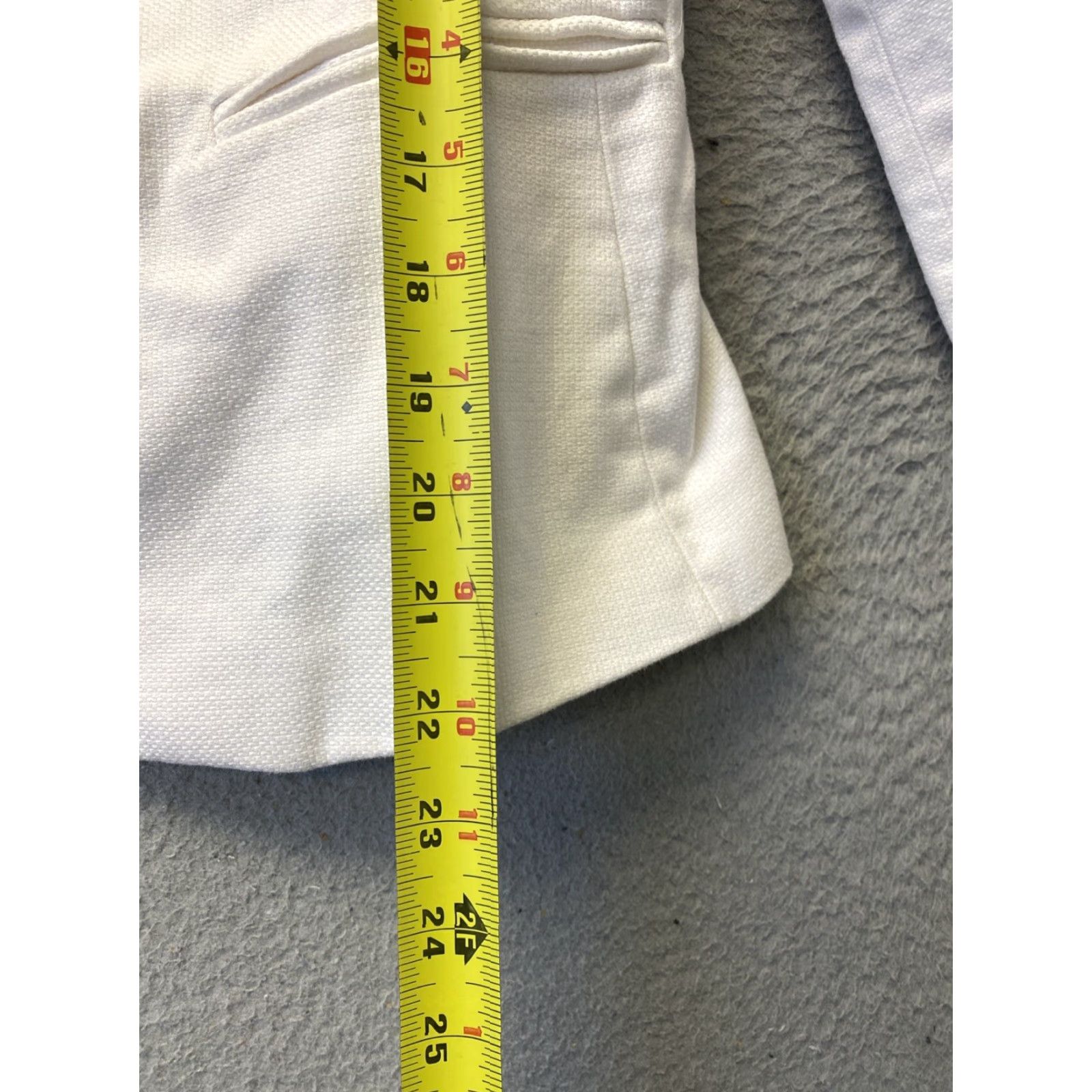 Ann Taylor Ann Taylor Blazer Jacket Size 6 Textured 3/4 Sleeve Open Front White /55-56 Size M / US 6-8 / IT 42-44 - 5 Thumbnail