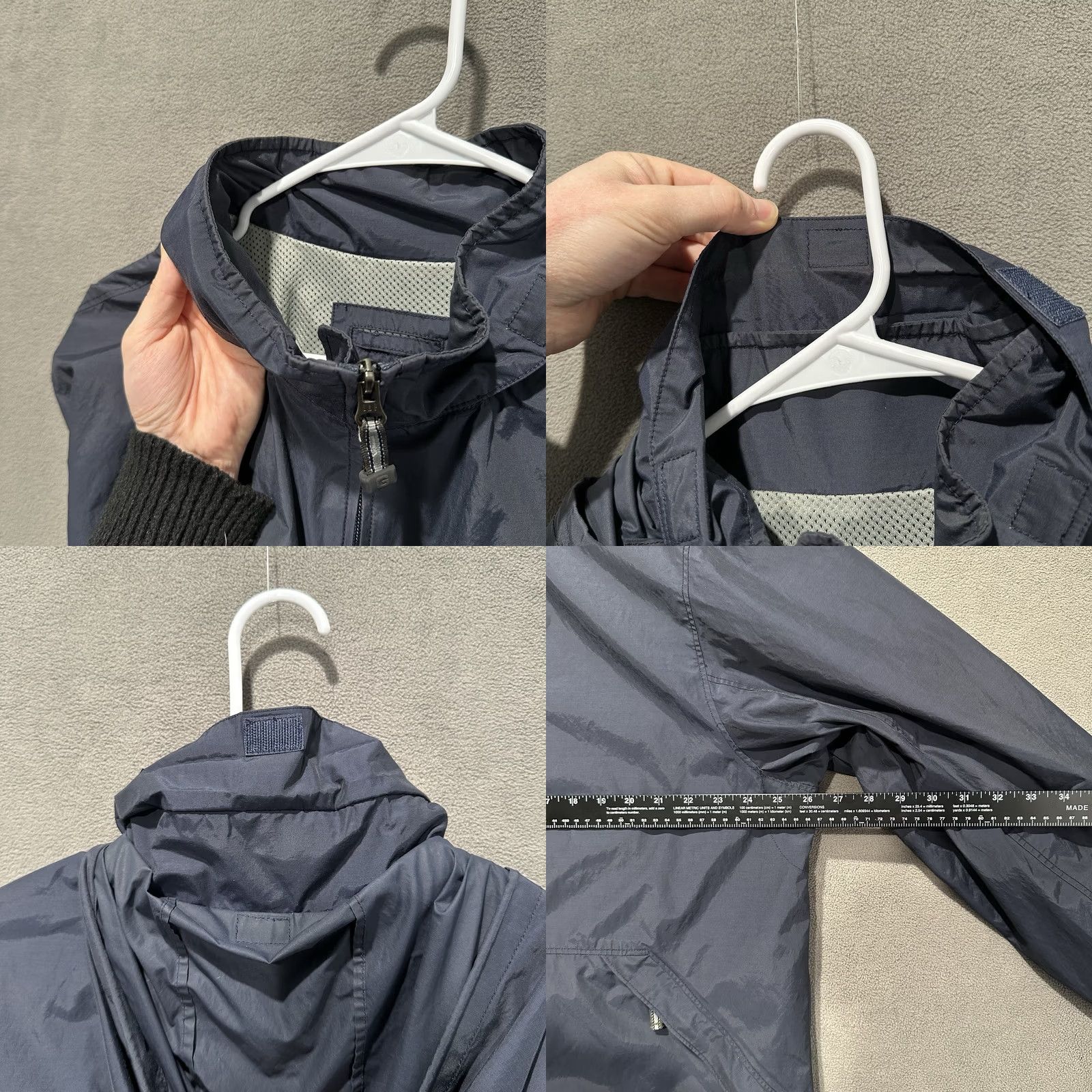 Gap VINTAGE Gap Jacket Mens XL Blue Windbreaker Hooded Full Zip Lined Nylon Softshell 90s GUC Size US XL / EU 56 / 4 - 10 Thumbnail