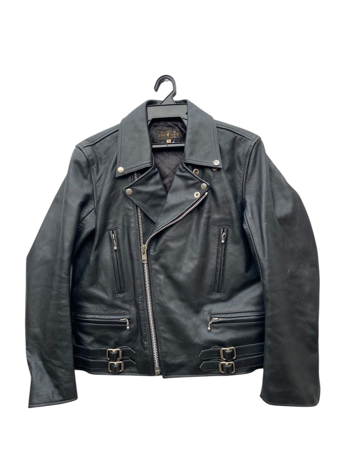 Leather Fast Lane Double Riders Jacket Size US S / EU 44-46 / 1 - 1 Thumbnail