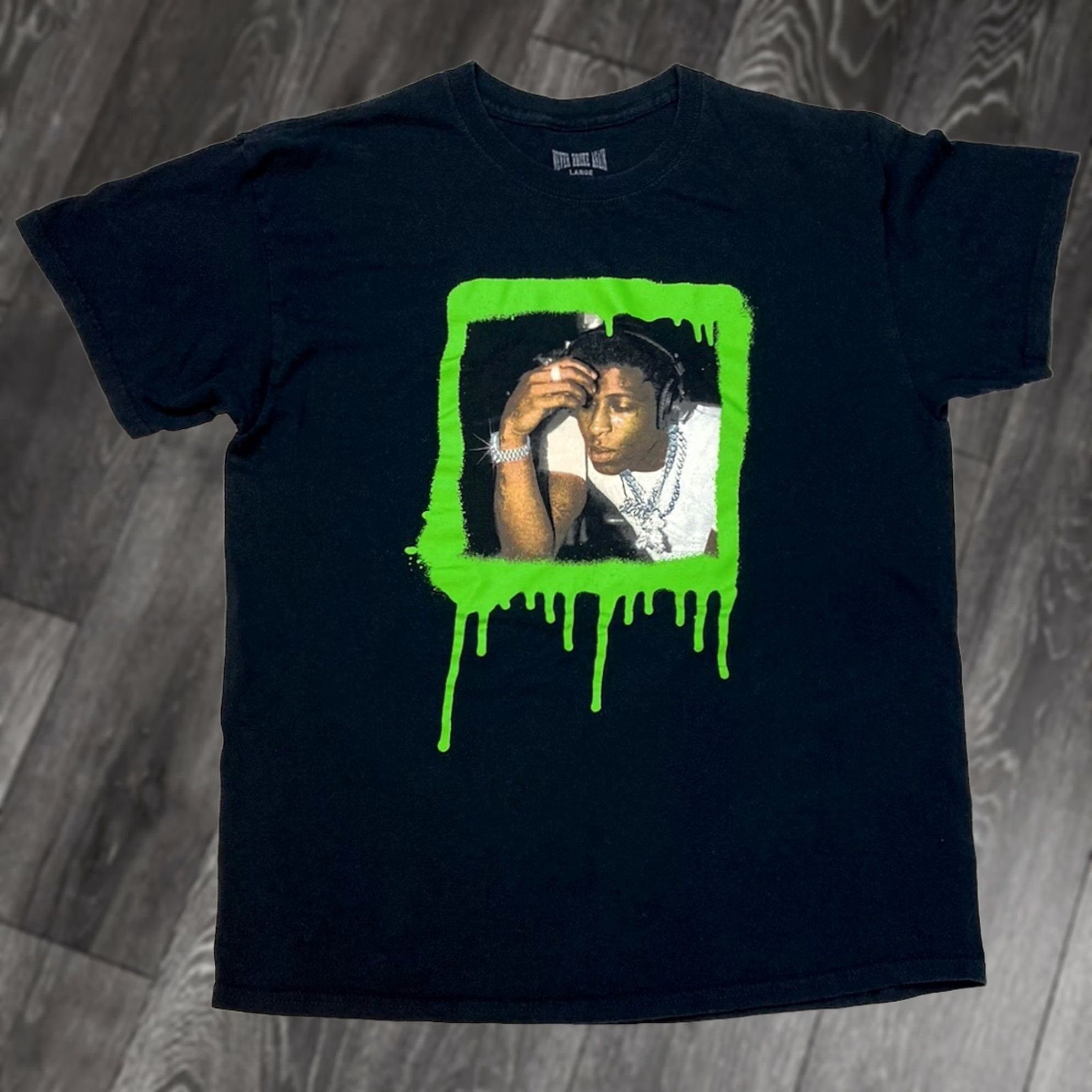 Vintage Never Broke Again Graphic T-shirt Men Large Black YoungBoy Rap Music Size US L / EU 52-54 / 3 - 1 Thumbnail