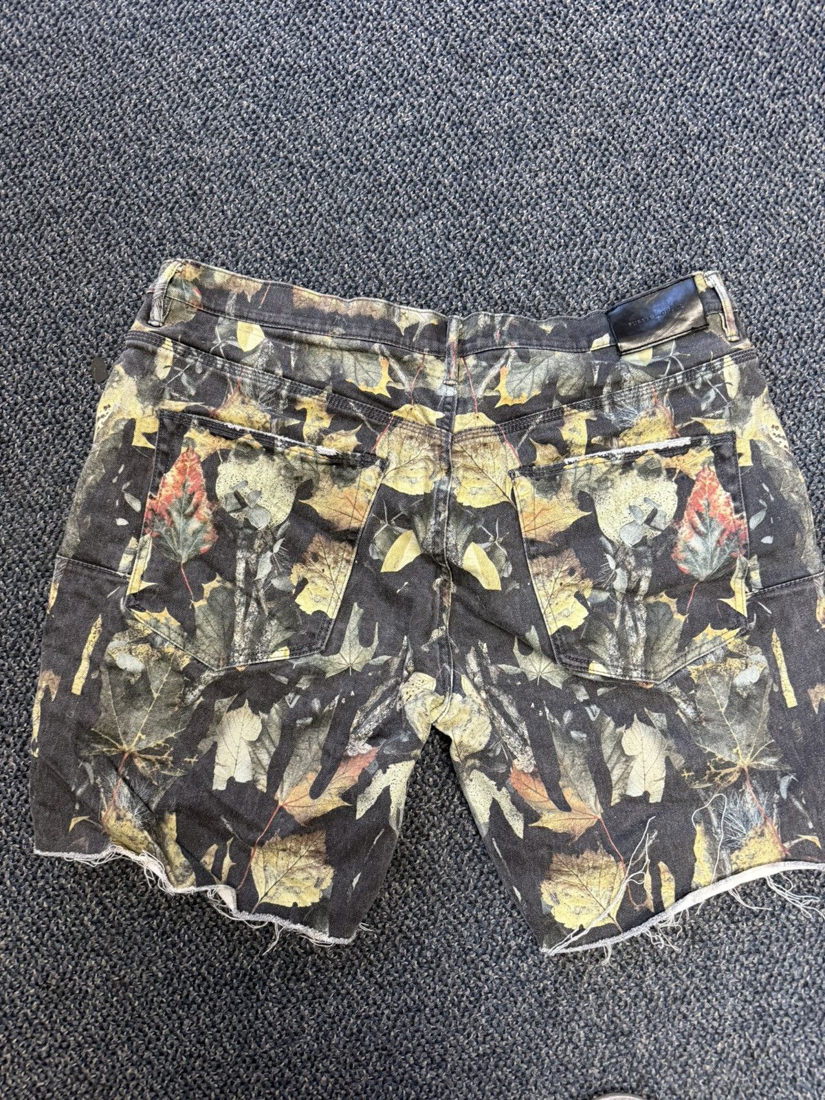 Purple Brand Purple Brand Leaf Camo Denim Shorts Size US 40 / EU 56 - 3 Thumbnail