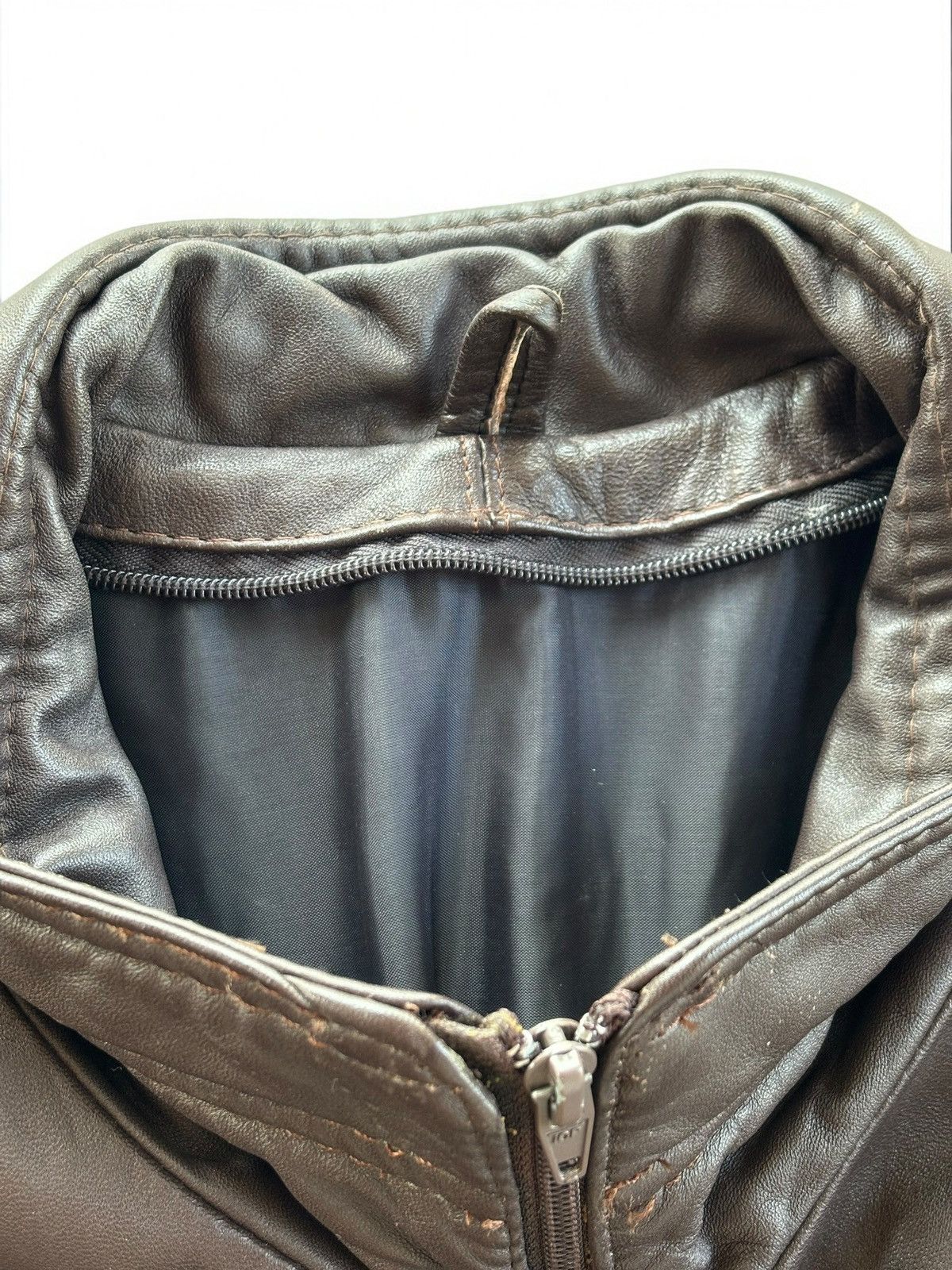 Japanese Brand × Leather × Vintage Vintage Zipper Up Leather Jacket vintage y2k 90’ Size US L / EU 52-54 / 3 - 9 Thumbnail