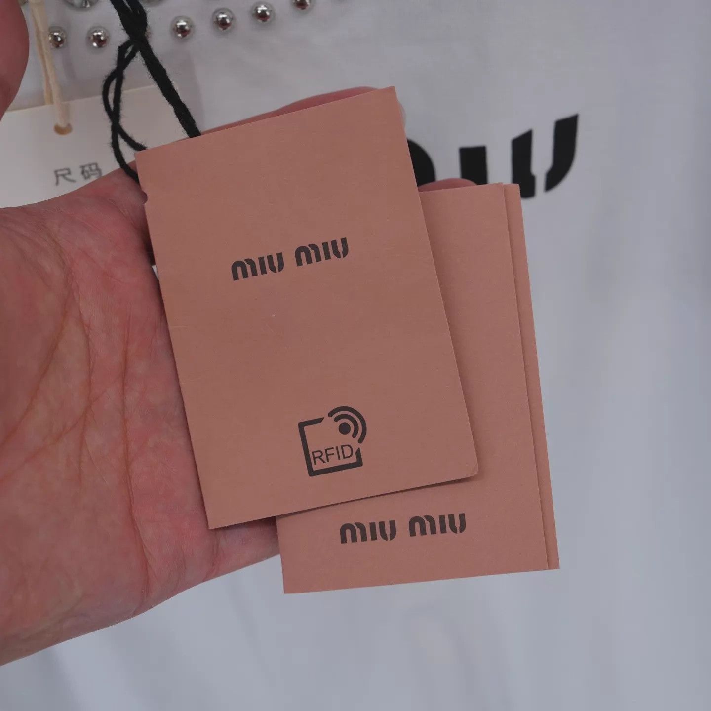 Miu Miu MIU MIU Crystal Logo Print Short Sleeve Tee S New Size S / US 4 / IT 40 - 7 Thumbnail