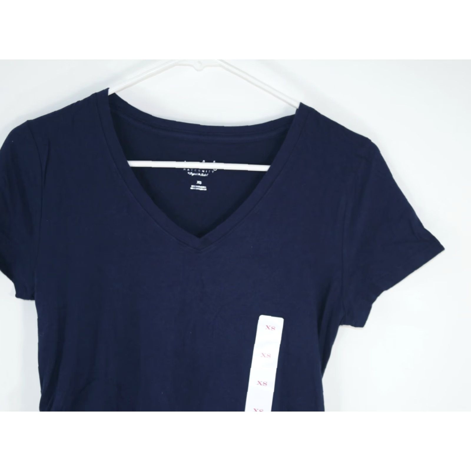Vintage Isabel Maternity Womens Top Shirt XS Blue V-Neck Dolman Short Sleeve Regular NWT Size XS / US 0-2 / IT 36-38 - 2 Thumbnail