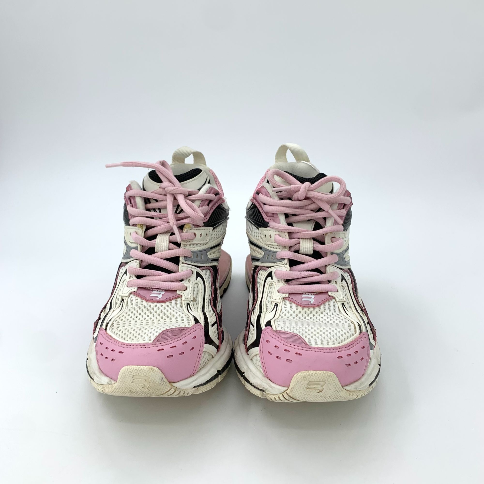 Balenciaga Balenciaga Womens Track 36 Sneakers Pink/White Mesh & Leathe Size US 6 / IT 36 - 3 Thumbnail