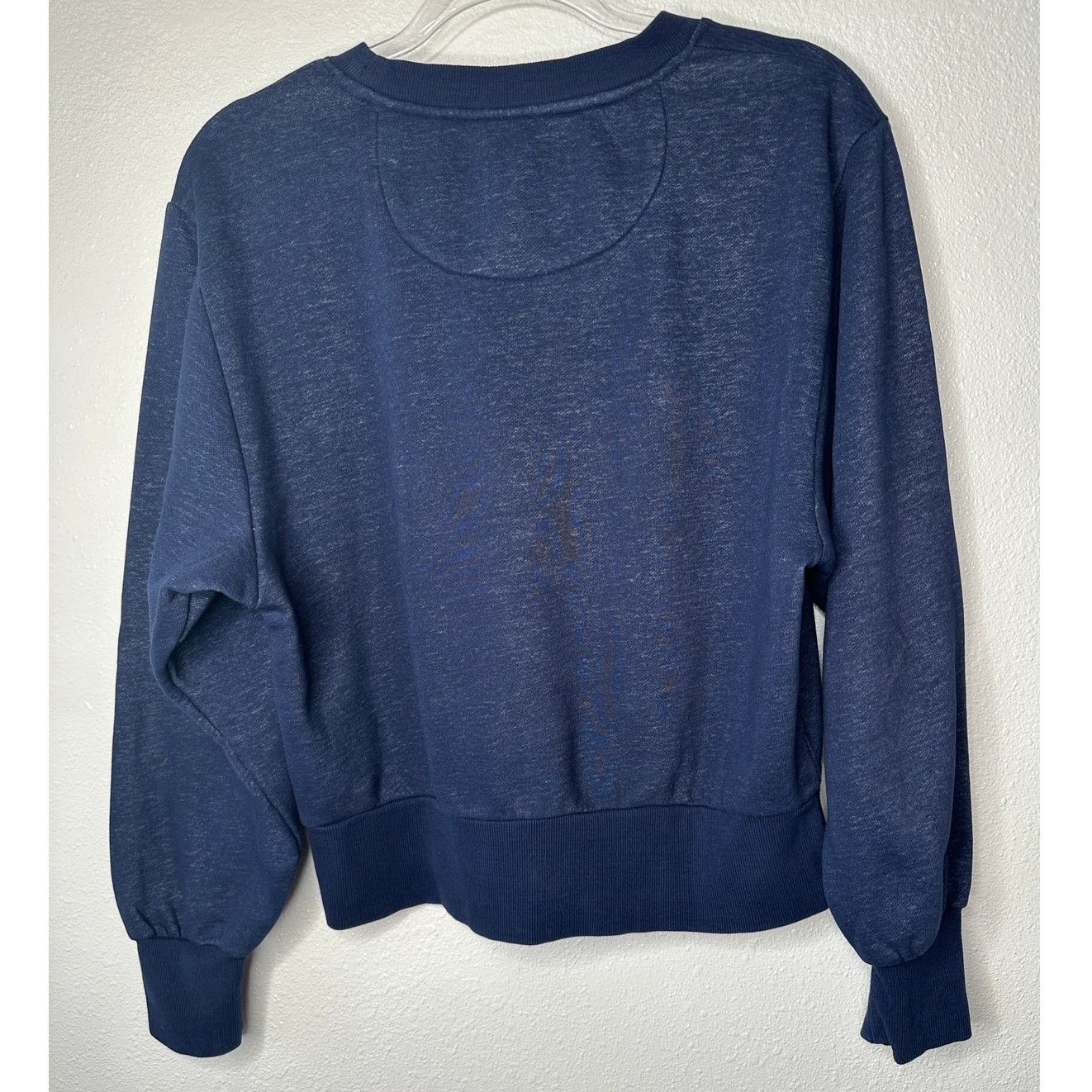 Anthropologie Maeve Navy Blue Visage Graphic Long Sleeve Sweatshirt S Size S / US 4 / IT 40 - 7 Thumbnail