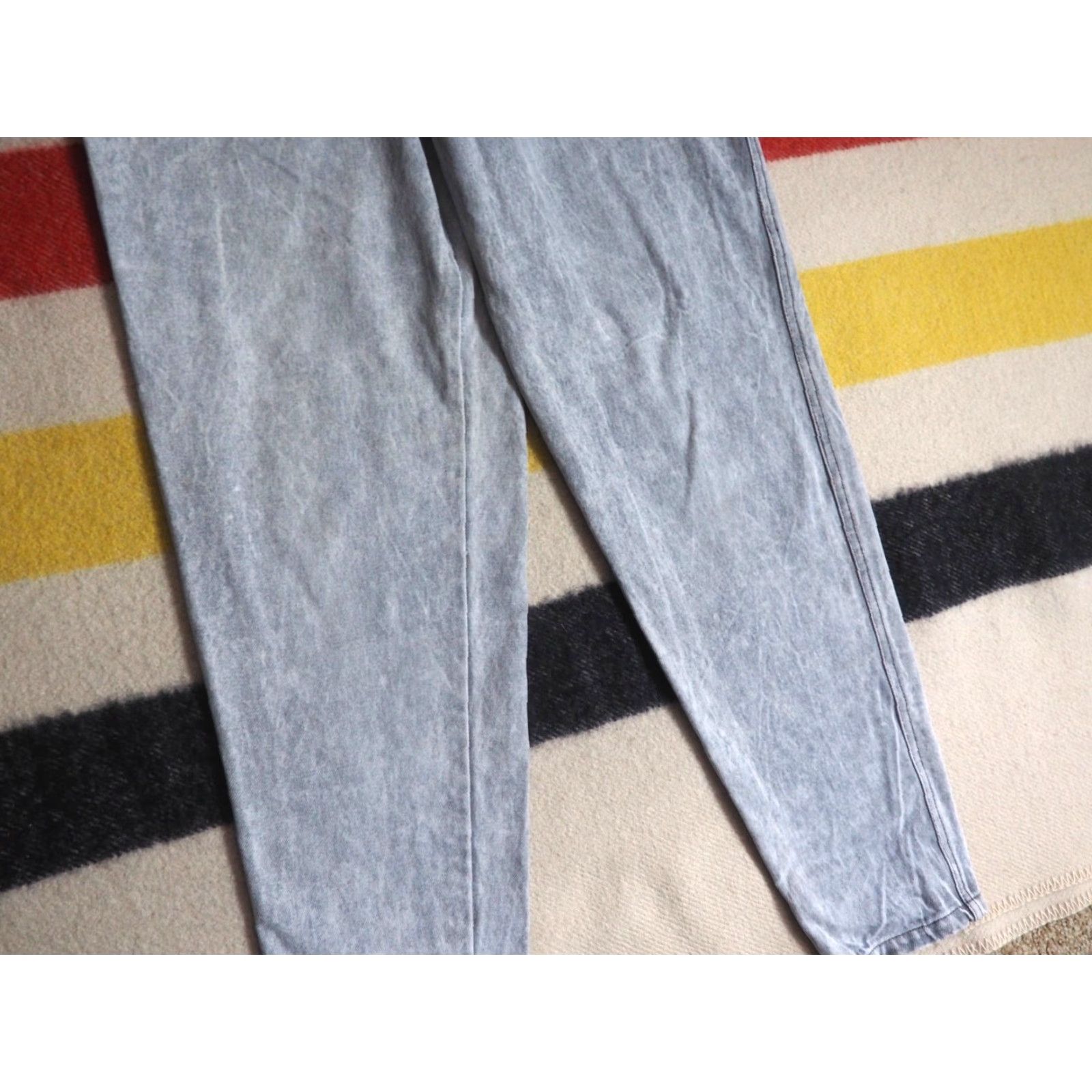 Vintage VINTAGE UnionBay Denim Jeans Pants 28x30 Gray Acid Wash High Waist 1980s Womens Size 28" / US 6 / IT 42 - 7 Thumbnail