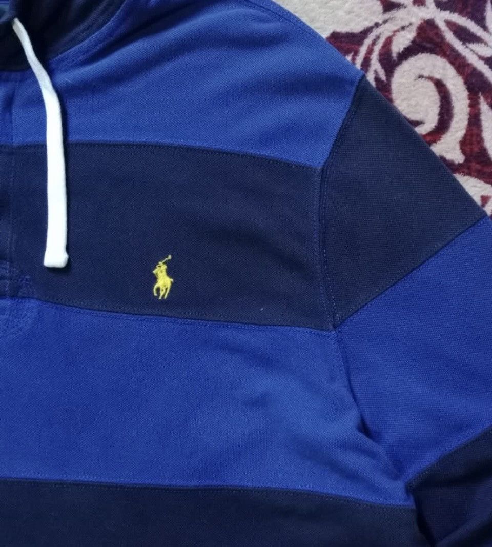 Polo Ralph Lauren Vintage Polo Ralph Lauren Striped Navy Hoodie Size US XL / EU 56 / 4 - 2 Thumbnail