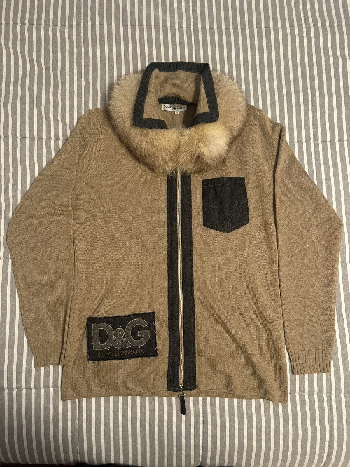 Dolce & Gabbana Dolce & Gabbana Beige Cardigan Size US XL / EU 56 / 4 - 3 Thumbnail