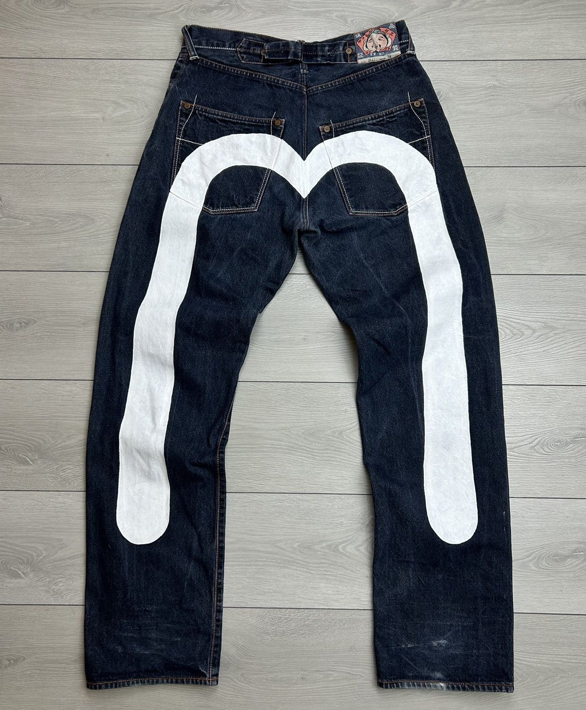 エビスEVISU。evisu EVISU OSAKA Daicock Print Relax Fit Jeans