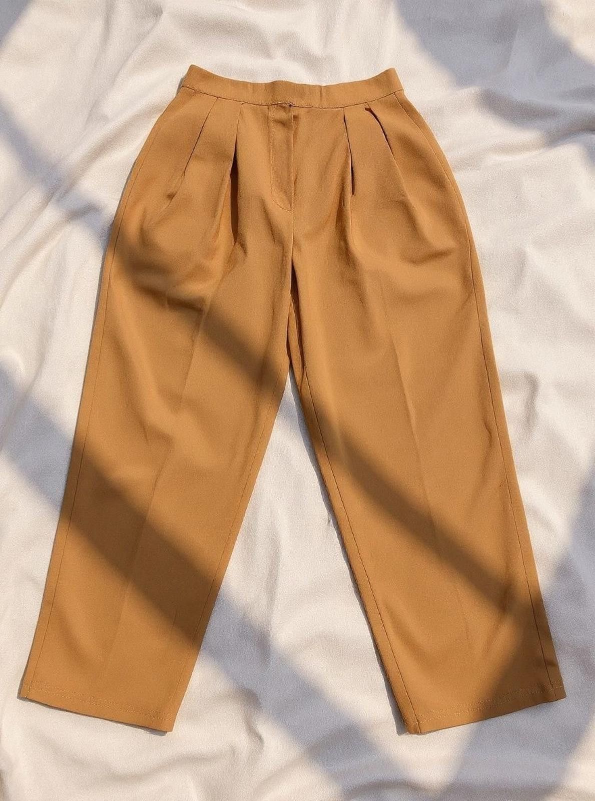 Other Nasty Gal Women's Pleated High-Waist Trousers in Camel Size 28" / US 6 / IT 42 - 2 Thumbnail