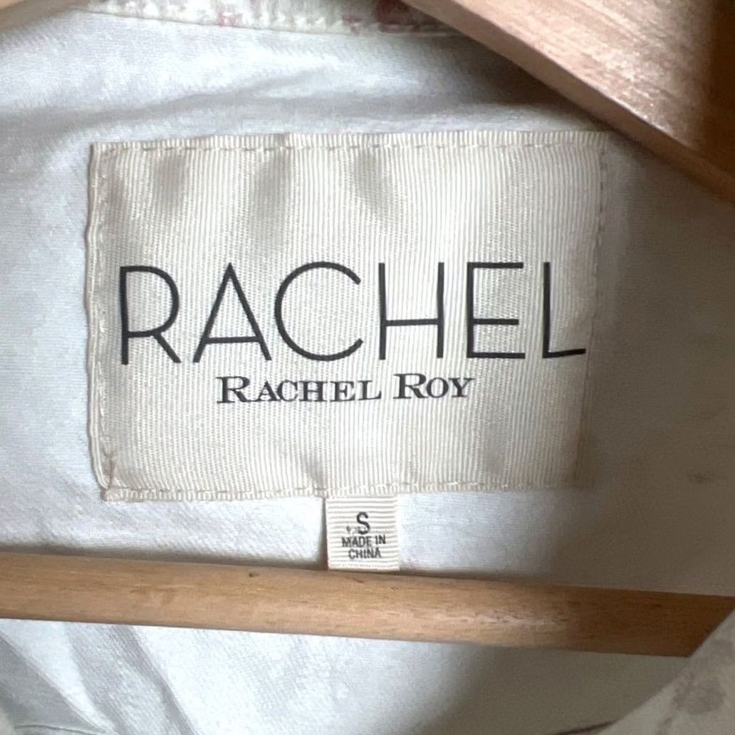 Vintage VINTAGE Rachel Roy AOP Floral Button Up White Jacket Size Small Women Jacket White Floral AOP Button Up Small Womens Size S / US 4 / IT 40 - 5 Thumbnail