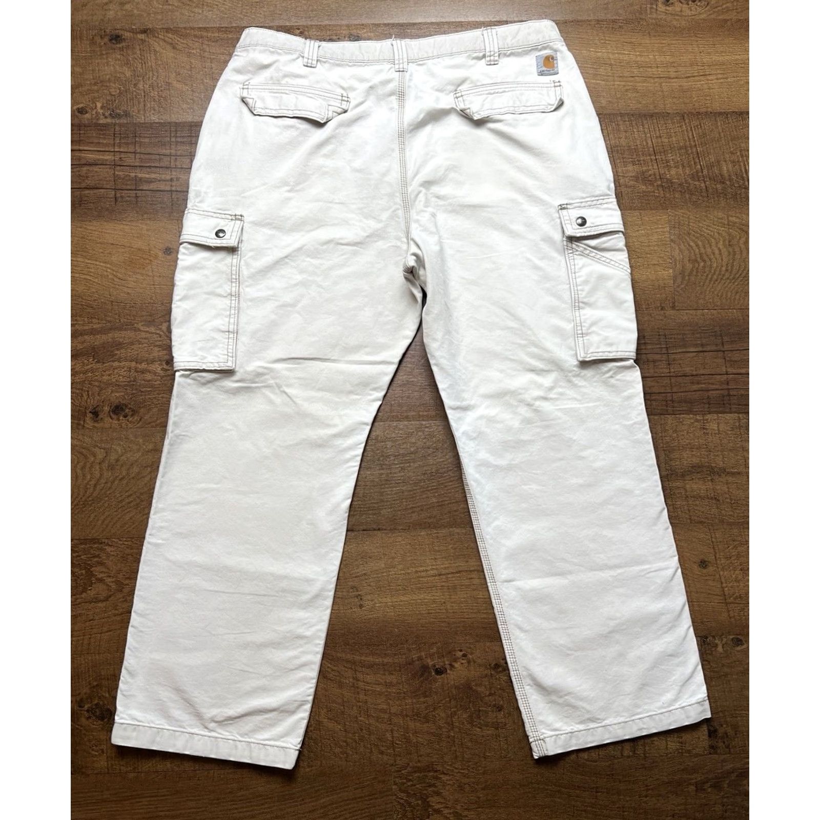Carhartt Carhartt Cargo Pants Mens 38x29 Beige Relaxed Fit 5-Pocket Canvas Workwear Baggy Straight 100272 253 Size US 38 / EU 54 - 2 Thumbnail