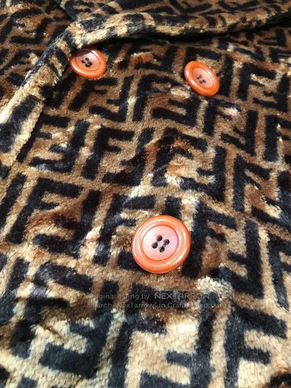Fendi Fendi Brown Faux Fur Double F Coat . Size M / US 6-8 / IT 42-44 - 4 Thumbnail
