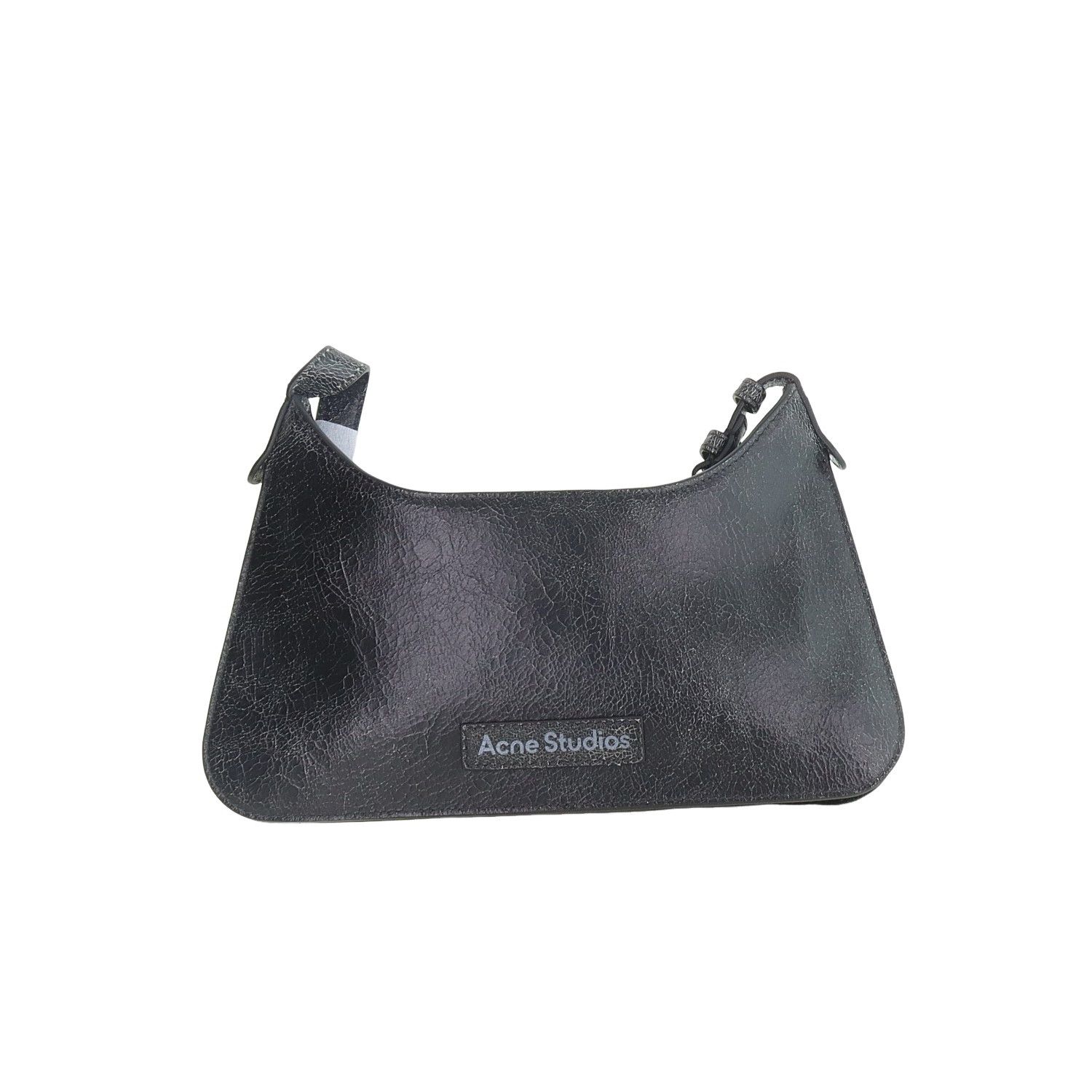 Acne Studios Acne Studios Cracked Leather Platt Shoulder Bag ONE SIZE Size ONE SIZE - 1 Thumbnail