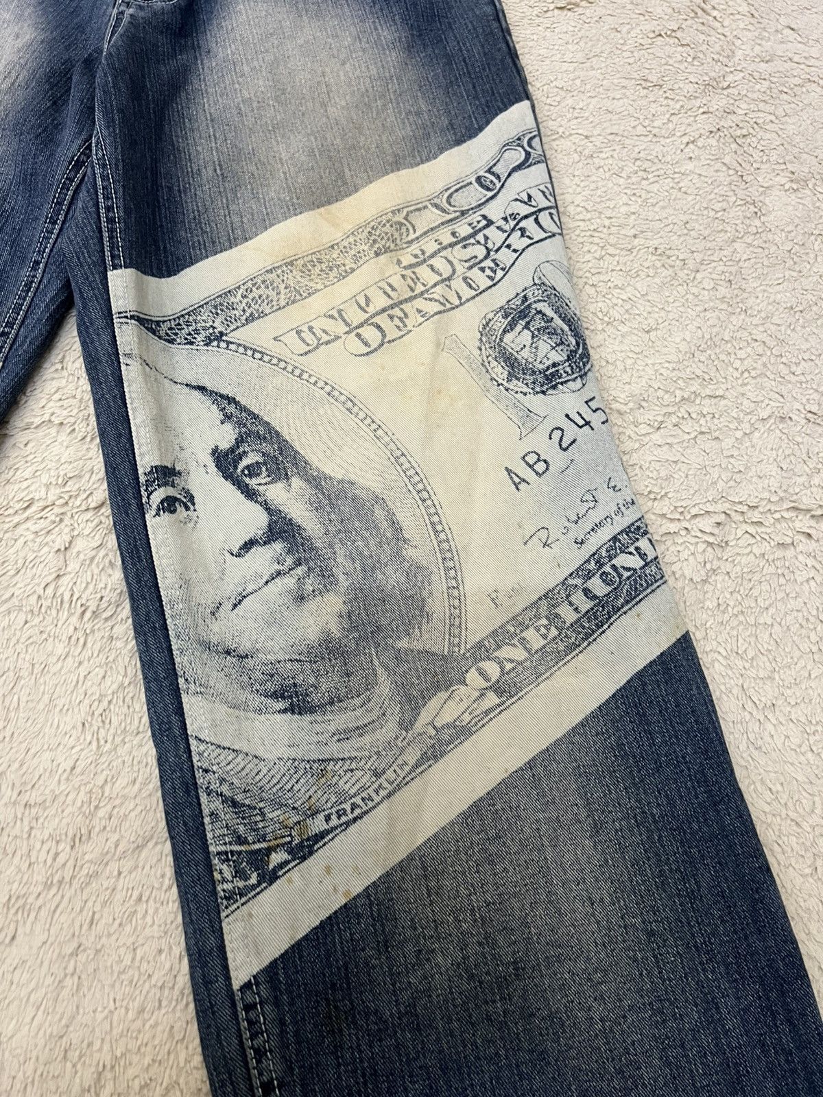 Japanese Brand Vtg STUB Jeans 36x32 Mens Baggy Y2K 90s Hip Hop Size US 36 / EU 52 - 4 Thumbnail