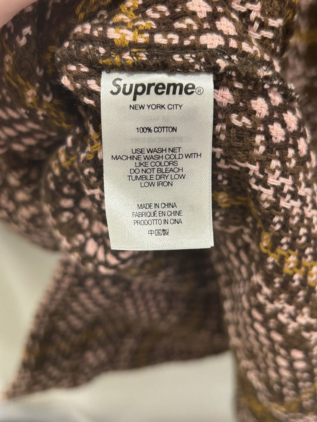 Supreme Supreme Brown Knit Flannel Size US L / EU 52-54 / 3 - 4 Thumbnail