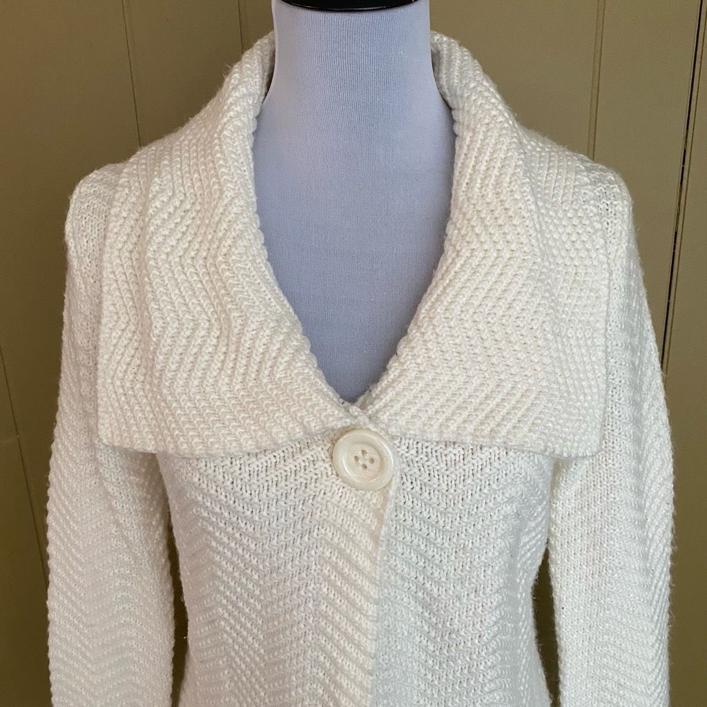 Other JM Collection women S one button knit collared sweater jacke Size S / US 4 / IT 40 - 3 Thumbnail