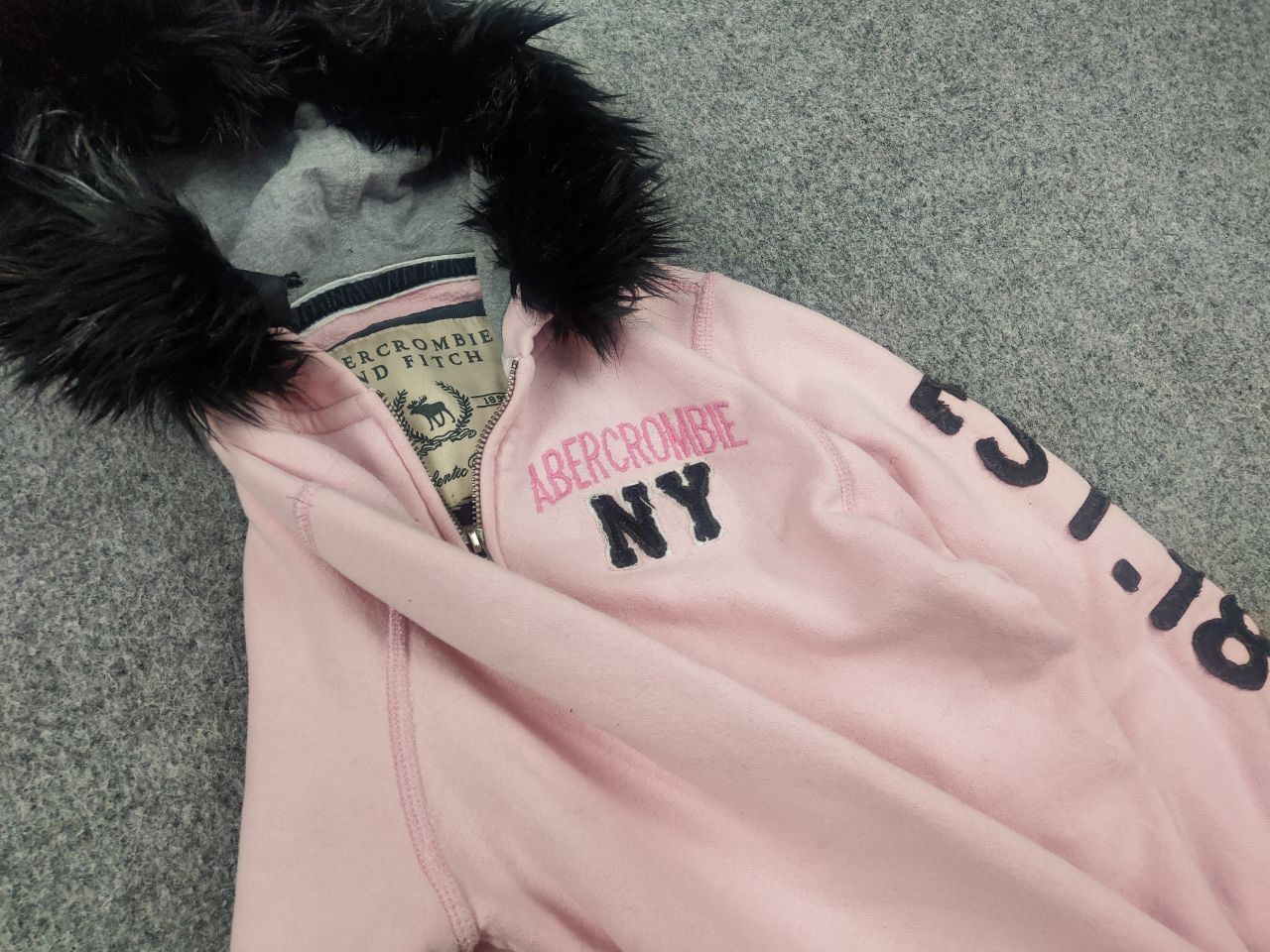 Abercrombie & Fitch Rare Vintage Abercrombie Fur Zip Hoodie if six was nine Y2K Size M / US 6-8 / IT 42-44 - 12 Thumbnail