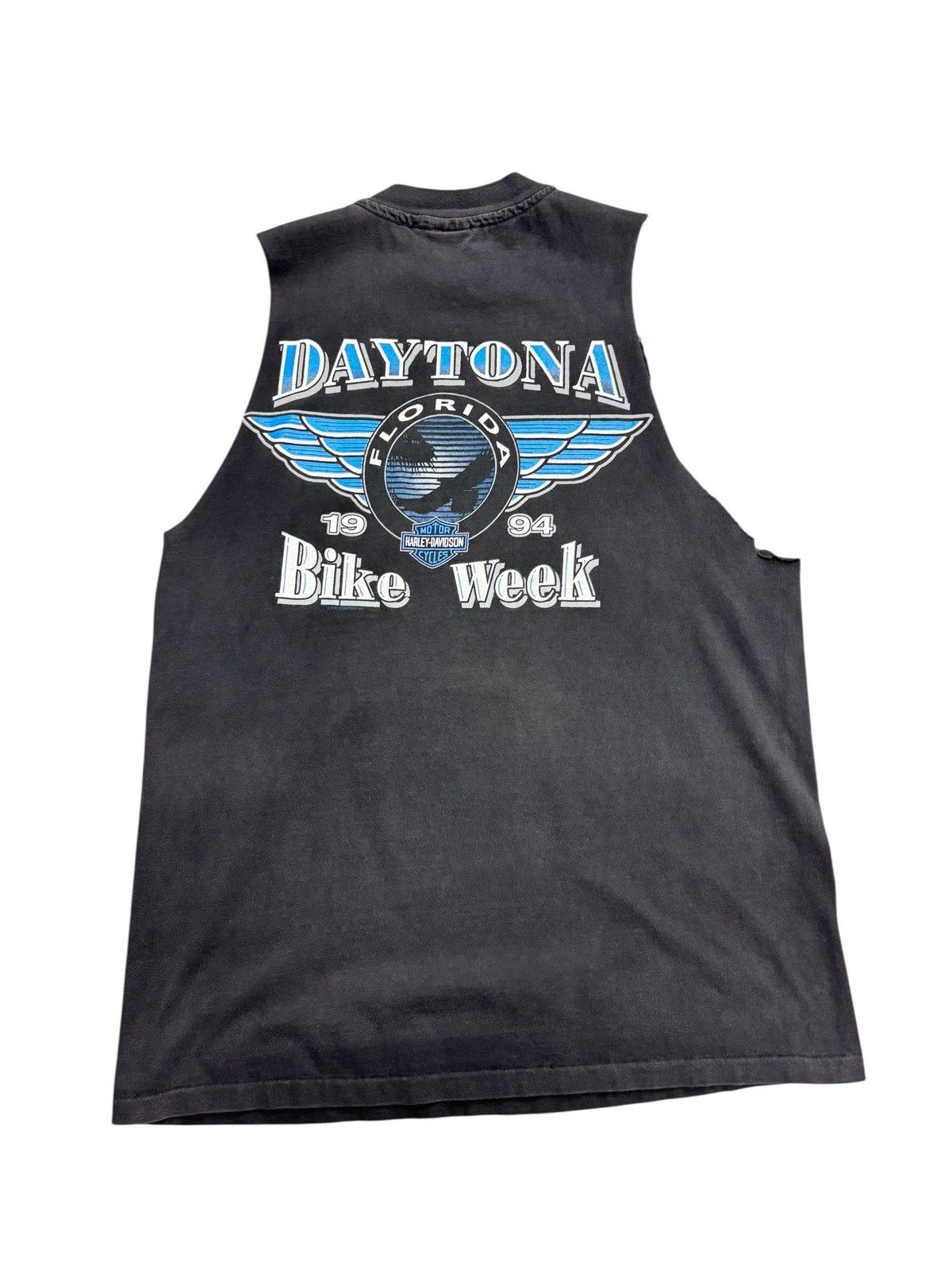 Harley Davidson Vintage 1994 Harley Davidson Flame Cut Off Tee Size US L / EU 52-54 / 3 - 2 Thumbnail
